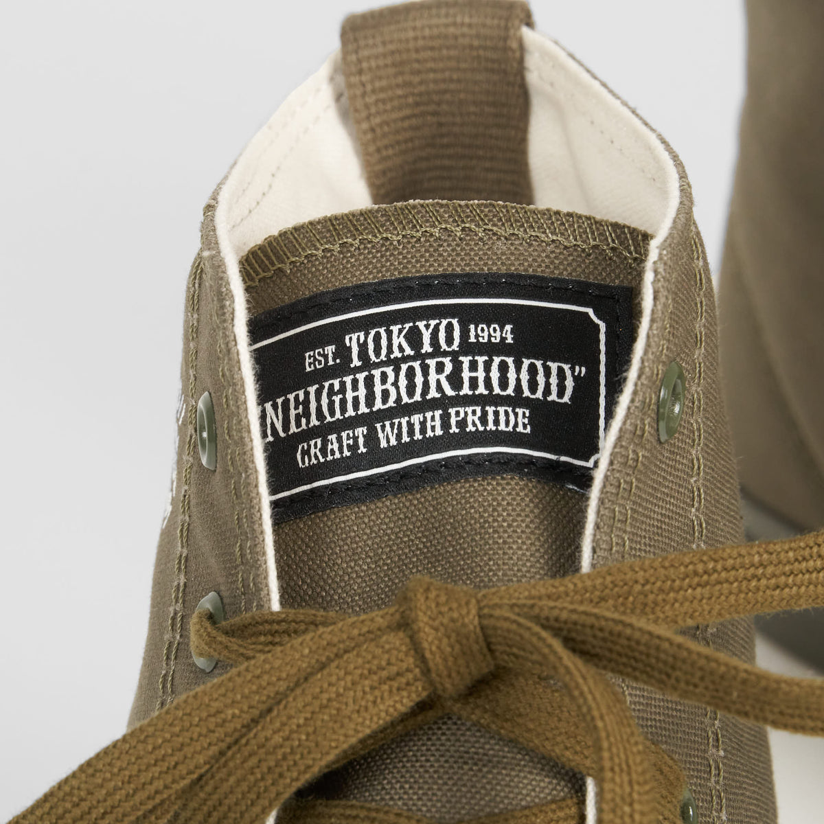 Neighborhood Side Logo High Canvas Sneakers
