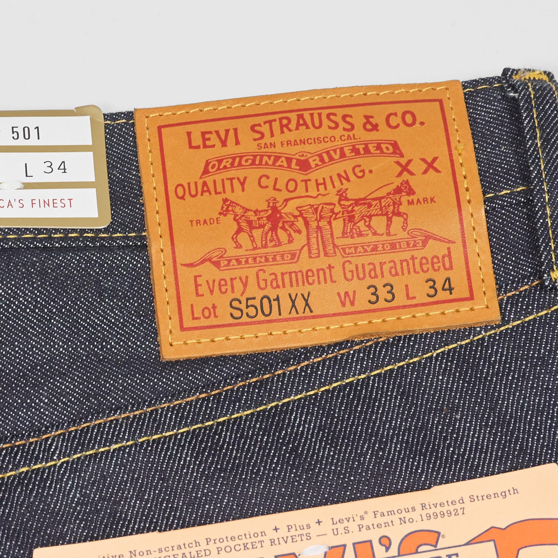 Levi's® Vintage S501®XX 1944s Original Rigid Jeans - DeeCee style