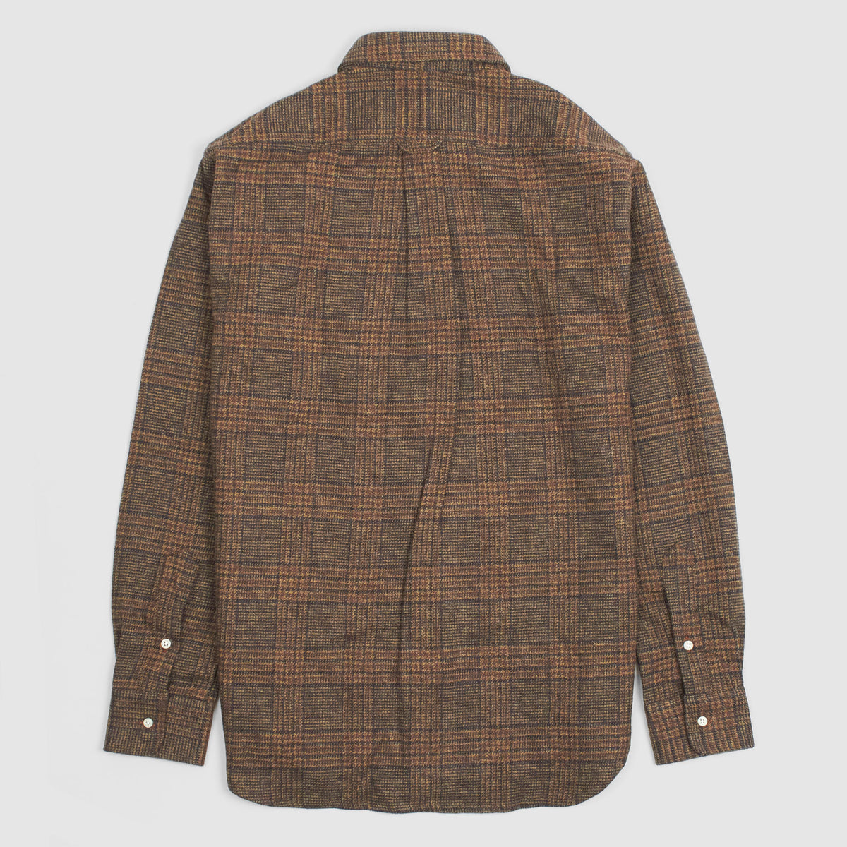 Gitman Vintage for DeeCee style Plaid Flannel Shirt Dark Brown