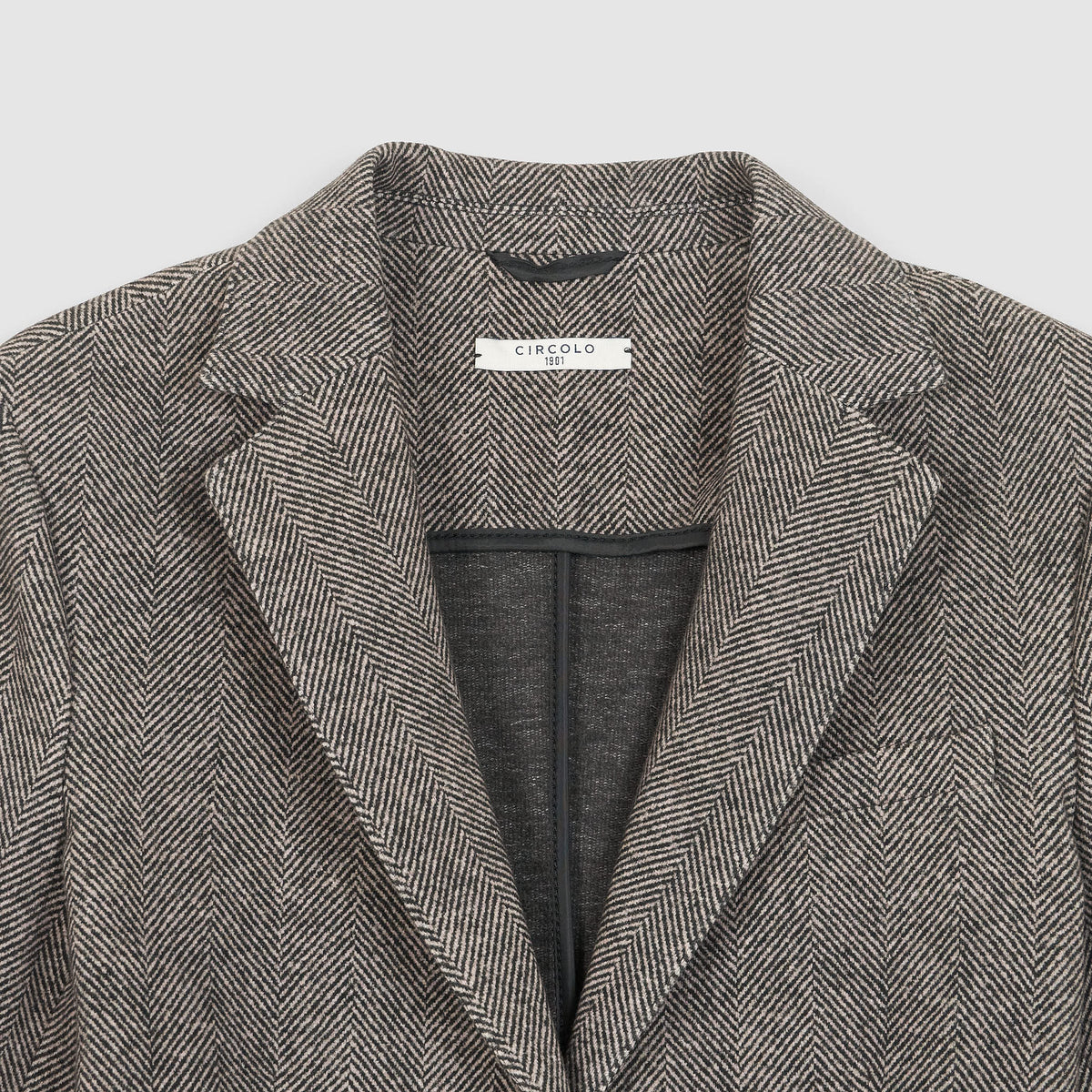 Circolo Ladies Fleece Herringbone Blazer
