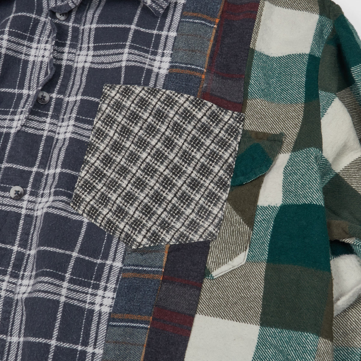Needles Japan Rebuild 7-Cuts Plaid Flannel Shirt Unisex