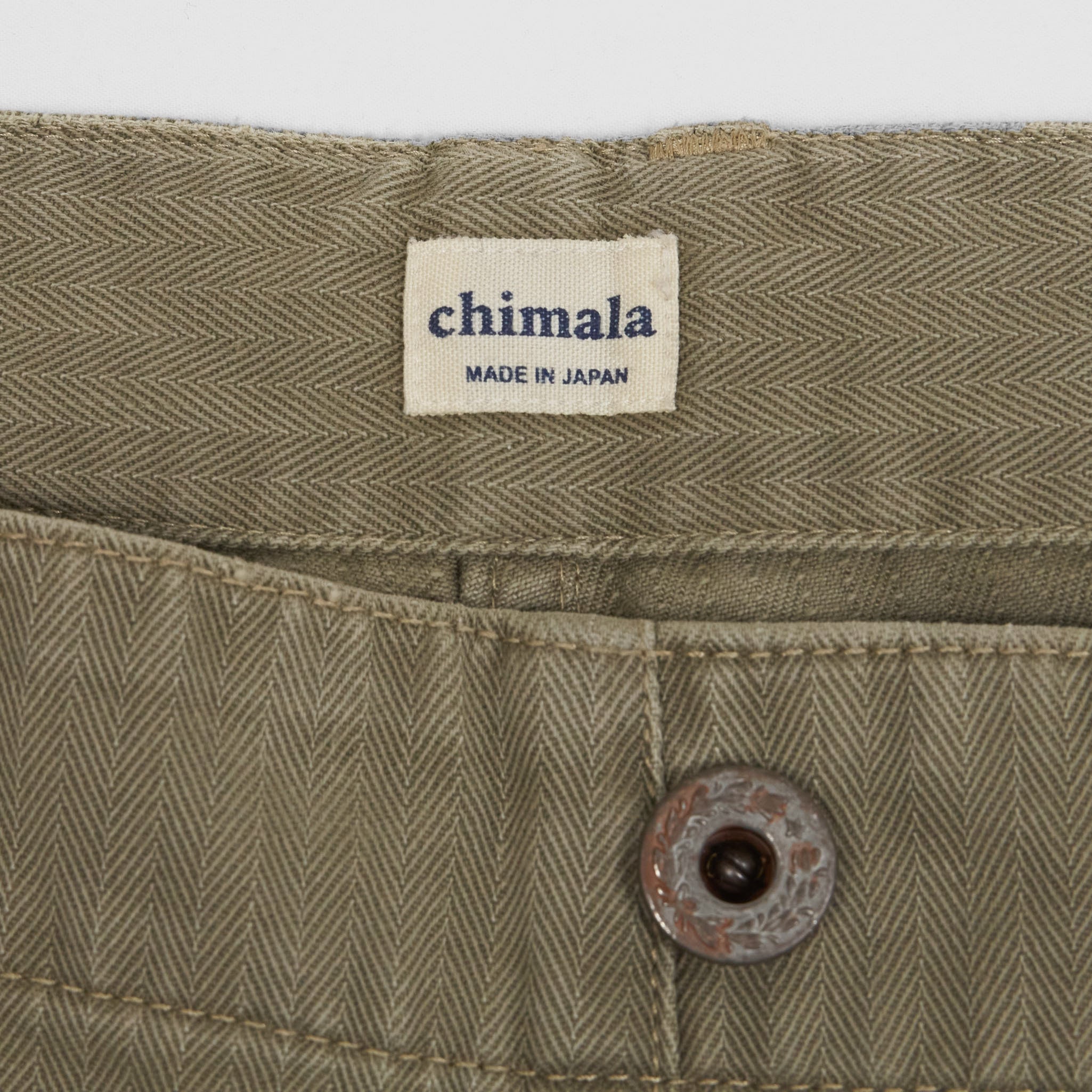 Chimala Herringbone Fatigue Chino Pants - DeeCee style