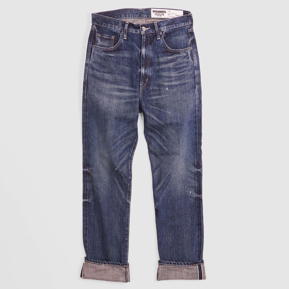 Neighborhood Relaxed Fit Selvage Denim Jeans (Washed)