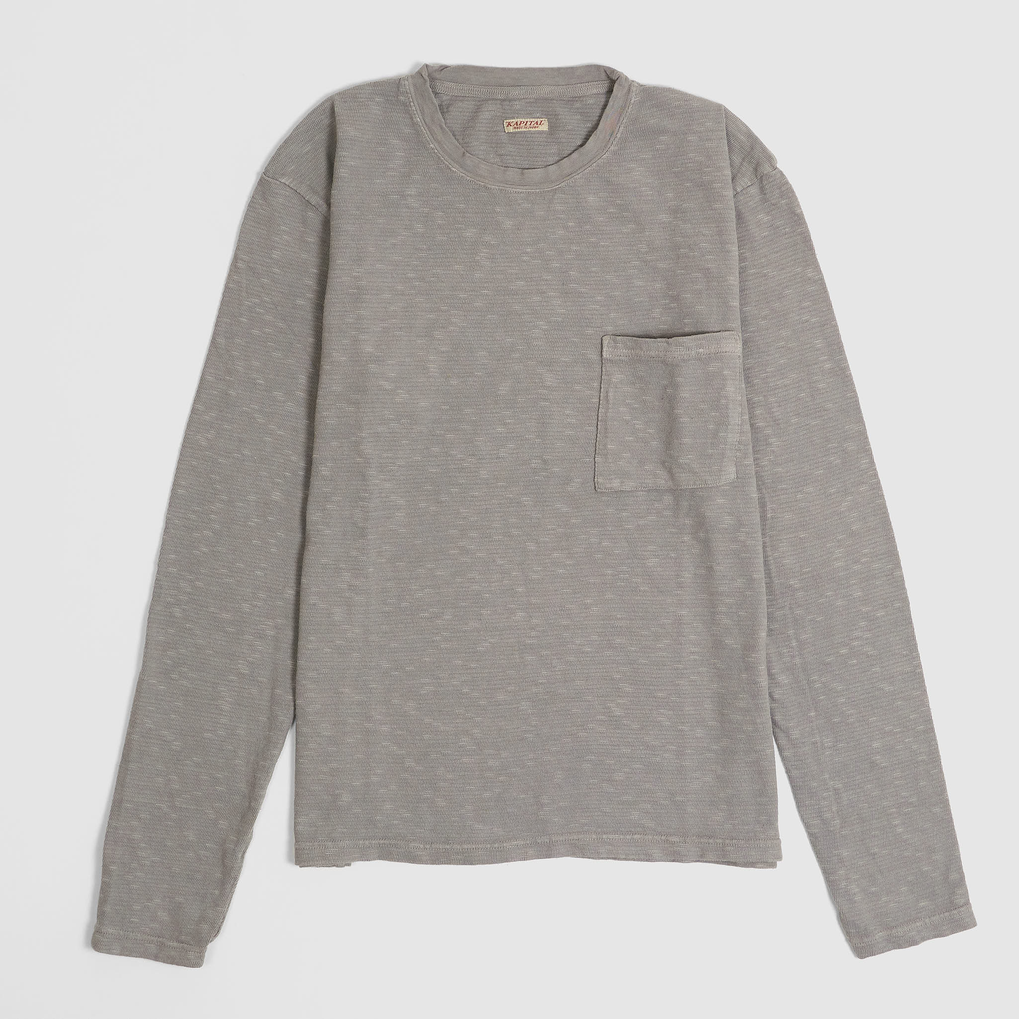 Kapital Pocket Long Sleeve Crew Neck Pocket T-Shirt - DeeCee style