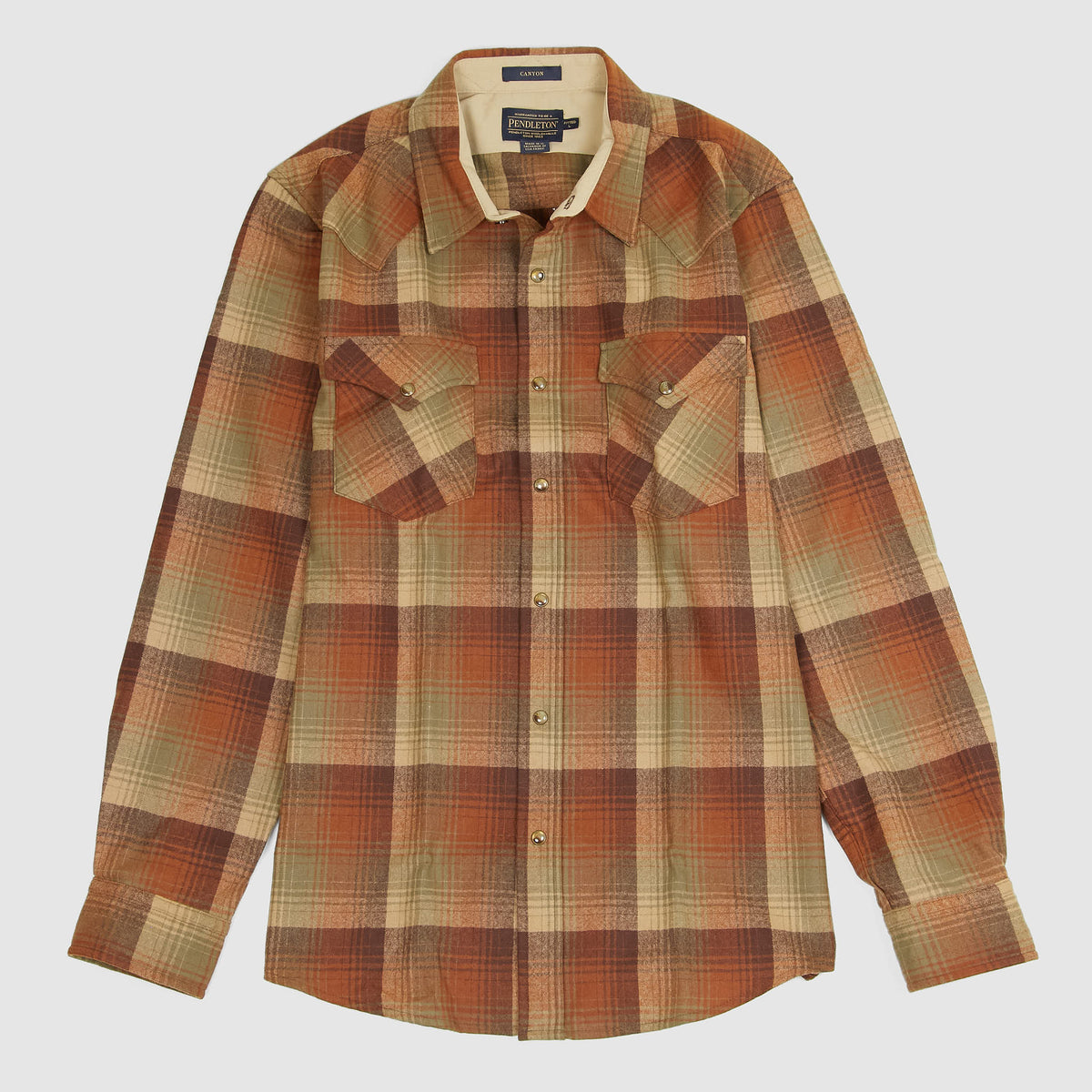 Pendleton Fitted Snap Front Wool Western Shirt