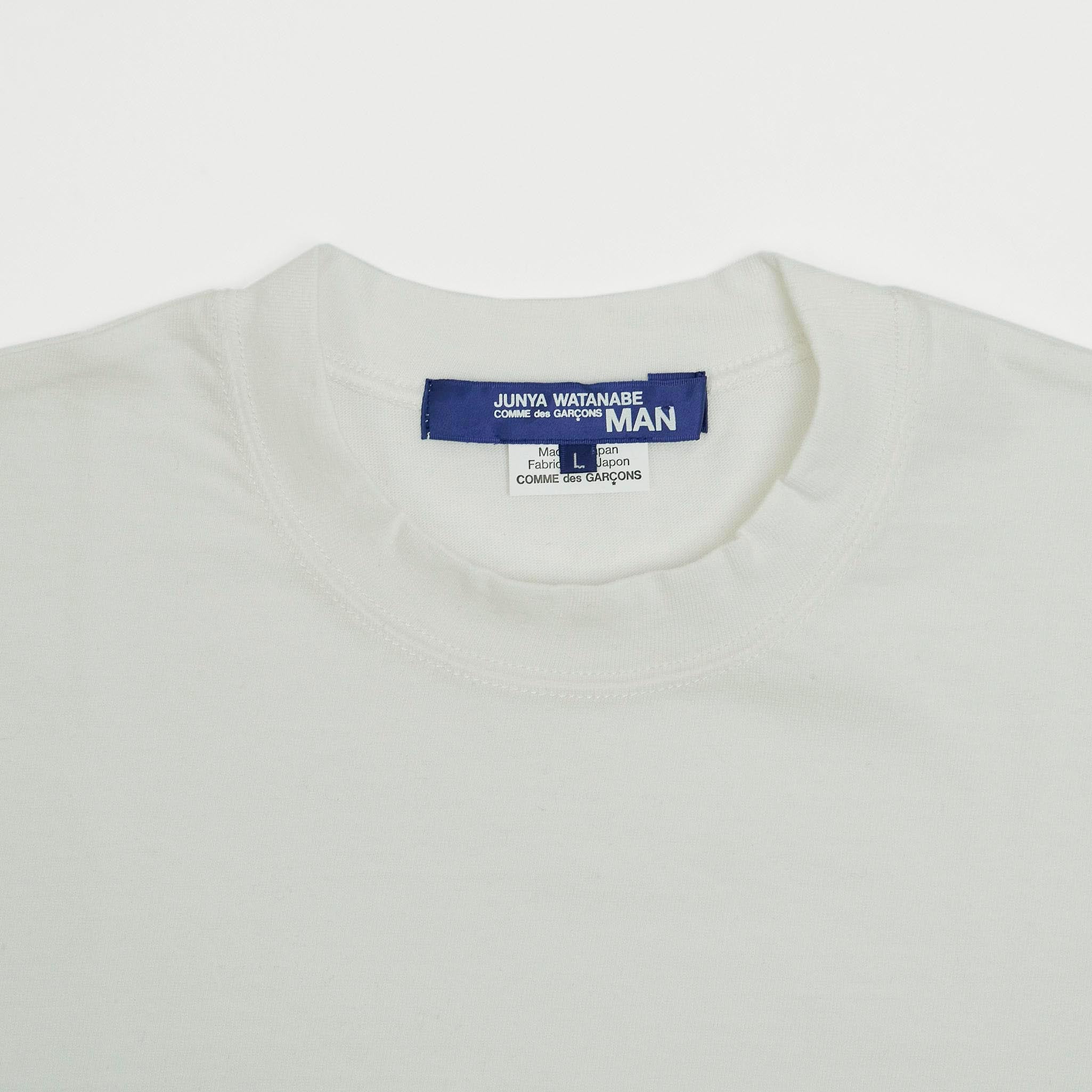 Junya Watanabe Man Crew Neck White Basic T-Shirt - DeeCee style