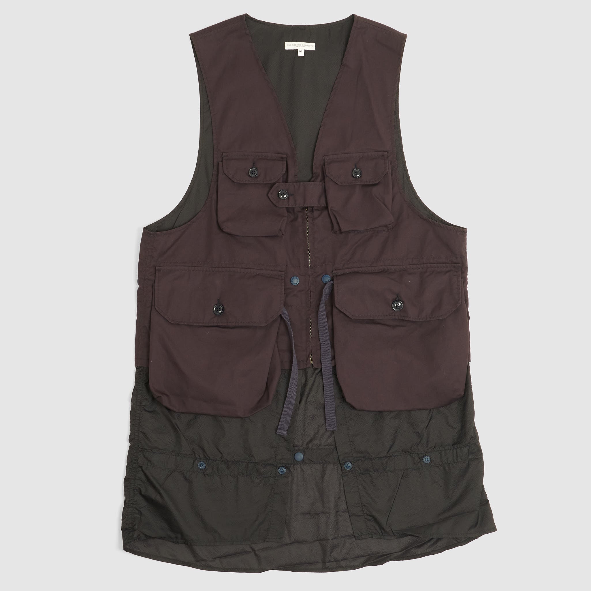 Engineered Garments Highcount Twill Vest Navy - DeeCee style