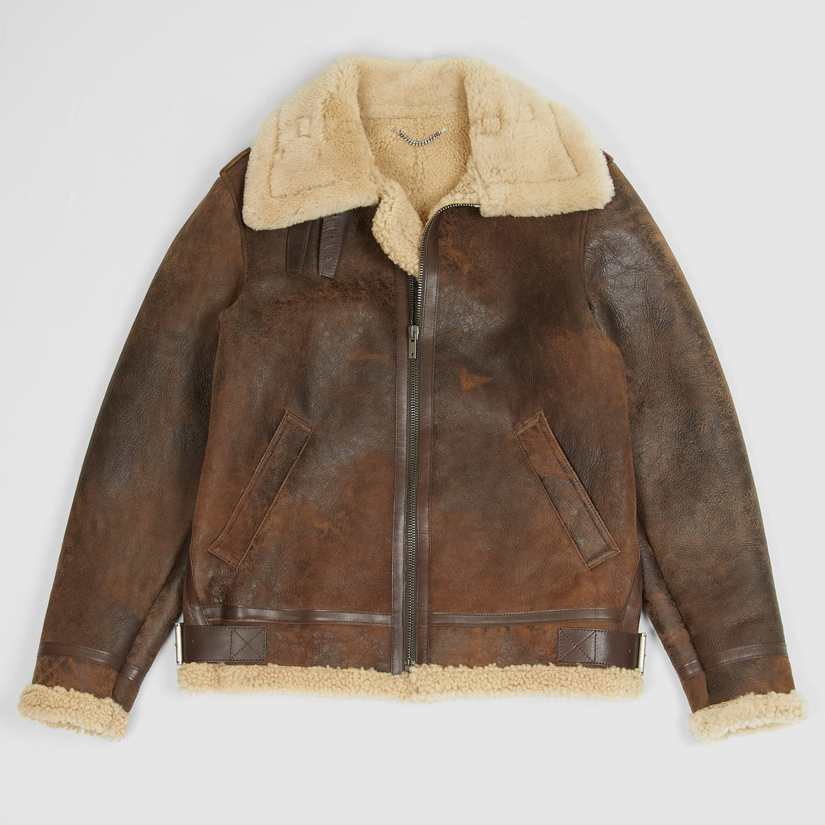 Golden Goose B-3 Shearling Leather Jacket
