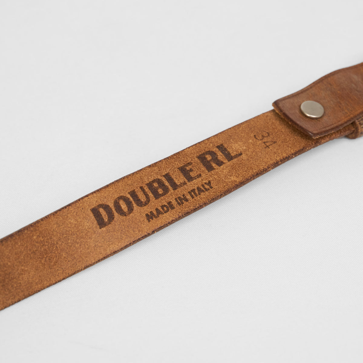 Double RL Washed Leather Belt