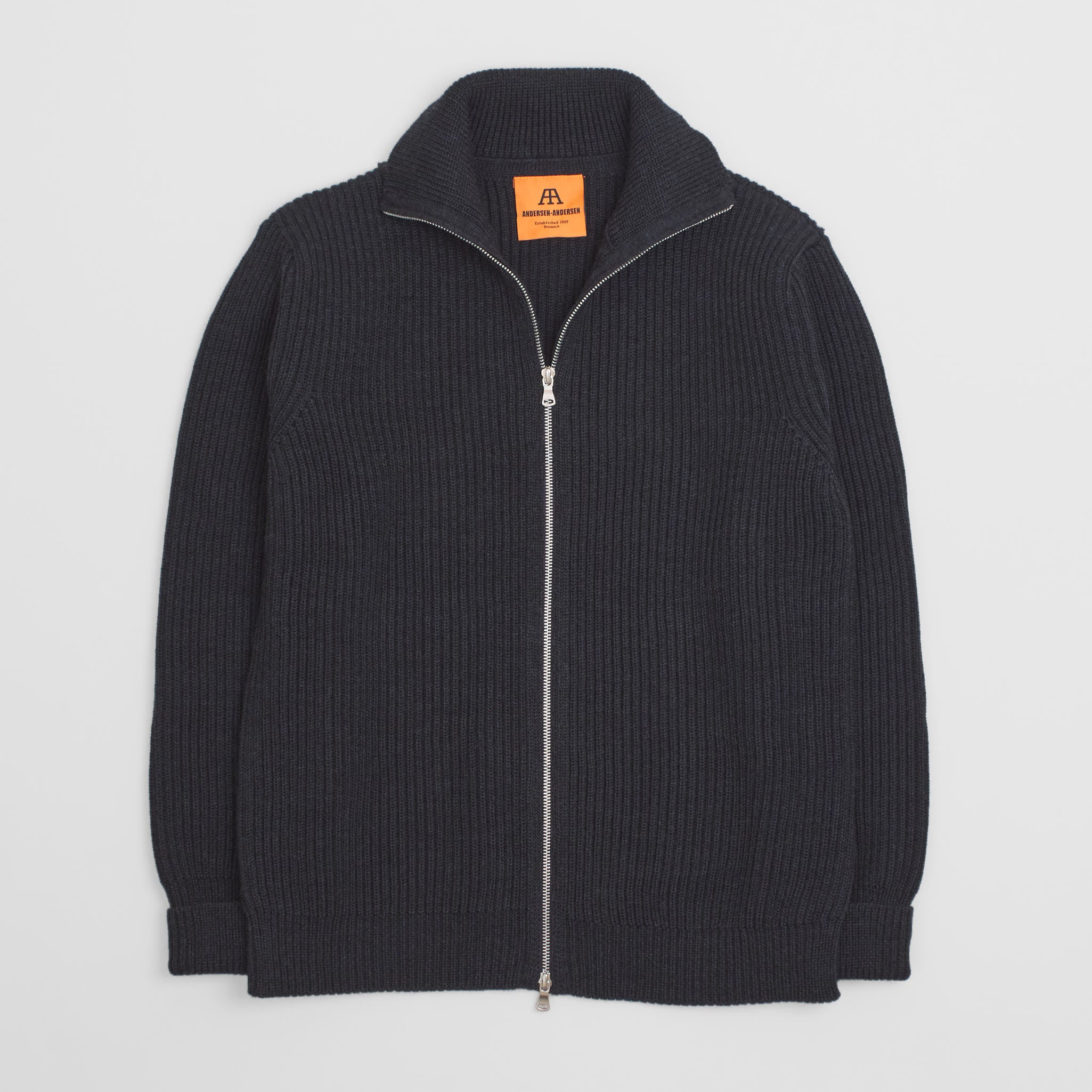 Andersen-Andersen Sailor Full Zip Cardigan Natural Indigo - DeeCee