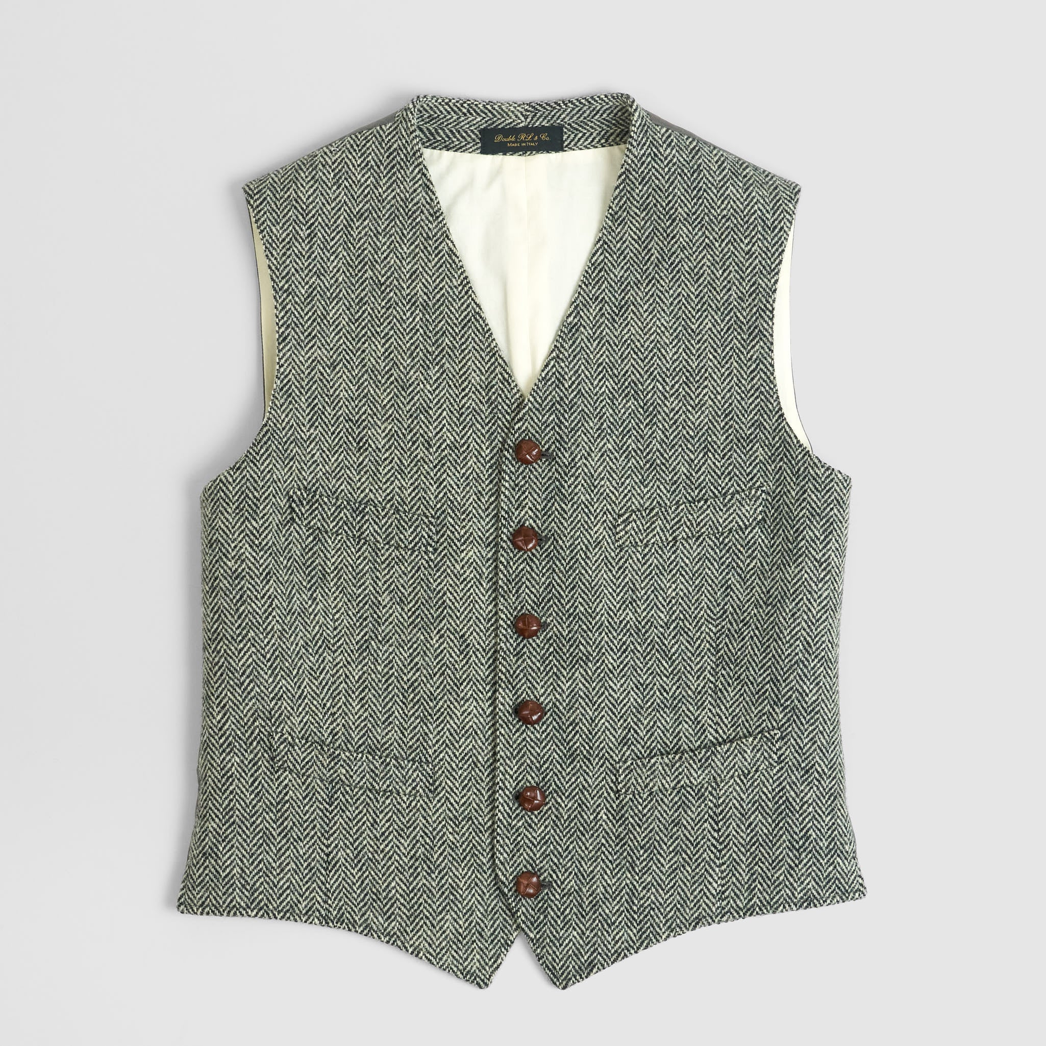 Double RL Harris Tweed Wool Vest - DeeCee style