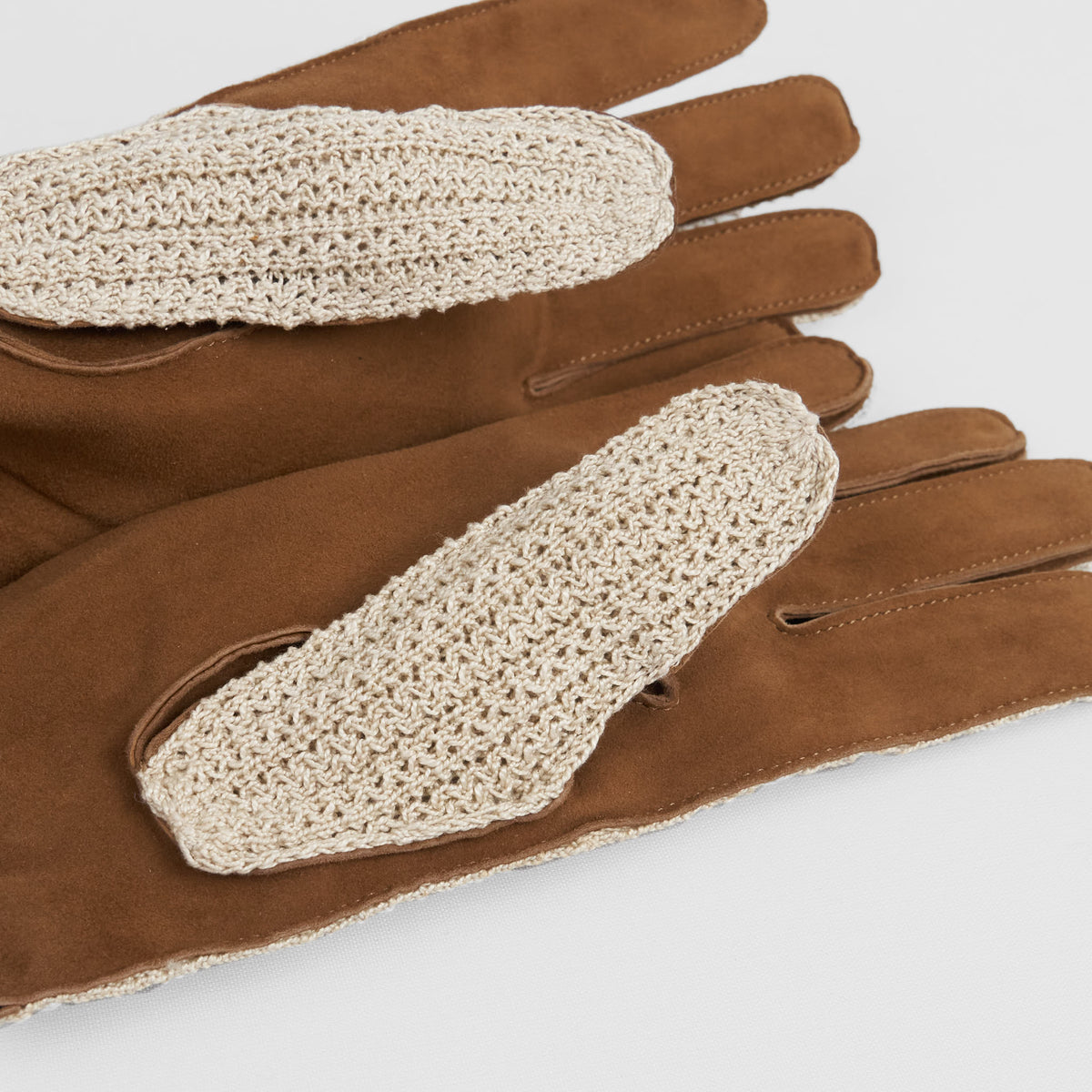 DeeCee style Leather and Cotton Hand Crafted Crochet Gloves