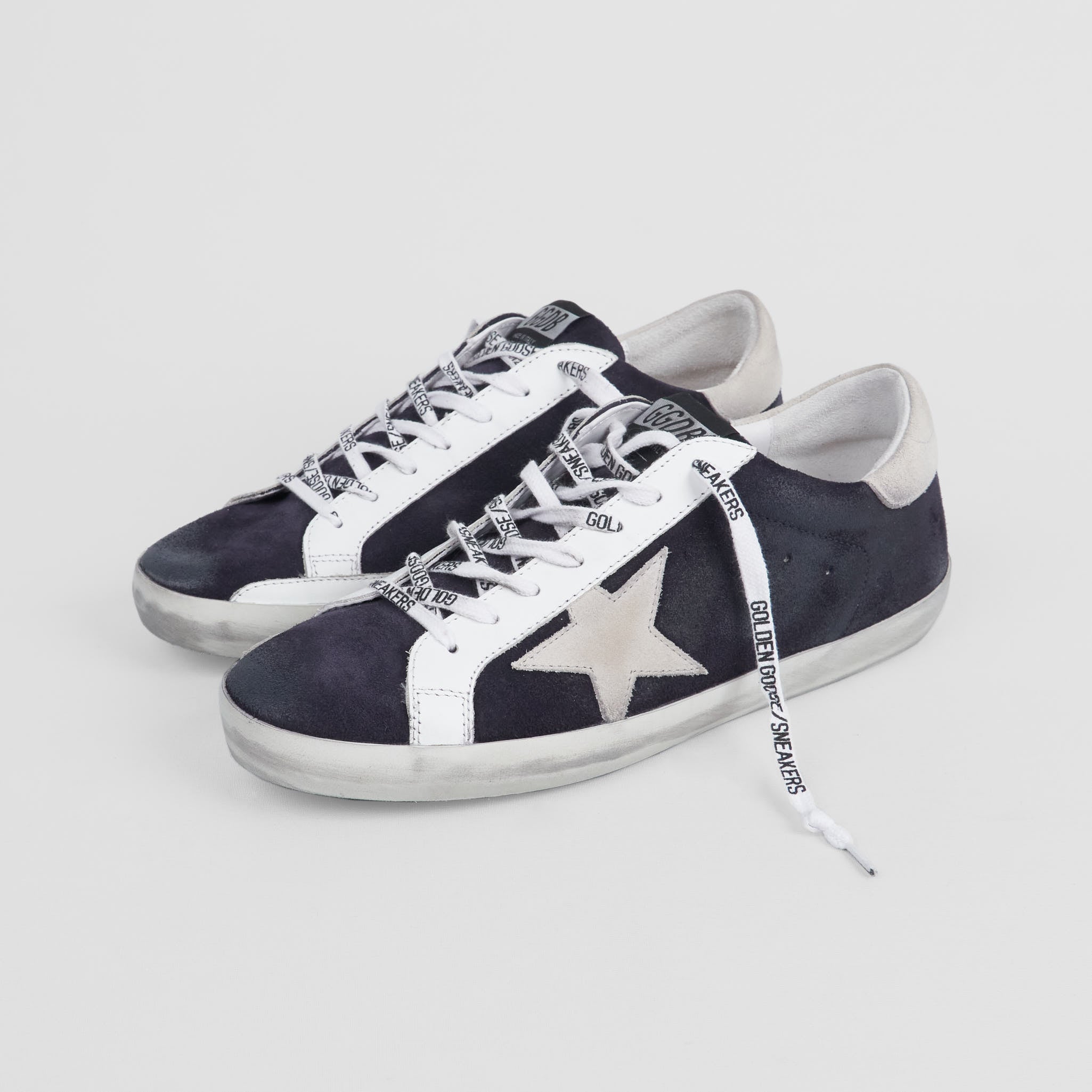 Golden goose superstar white navy sales