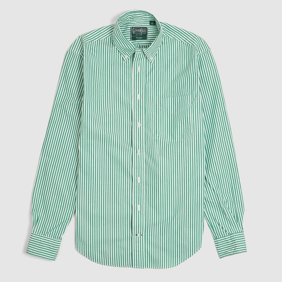 Gitman Vintage Button Down Striped Poplin Shirt