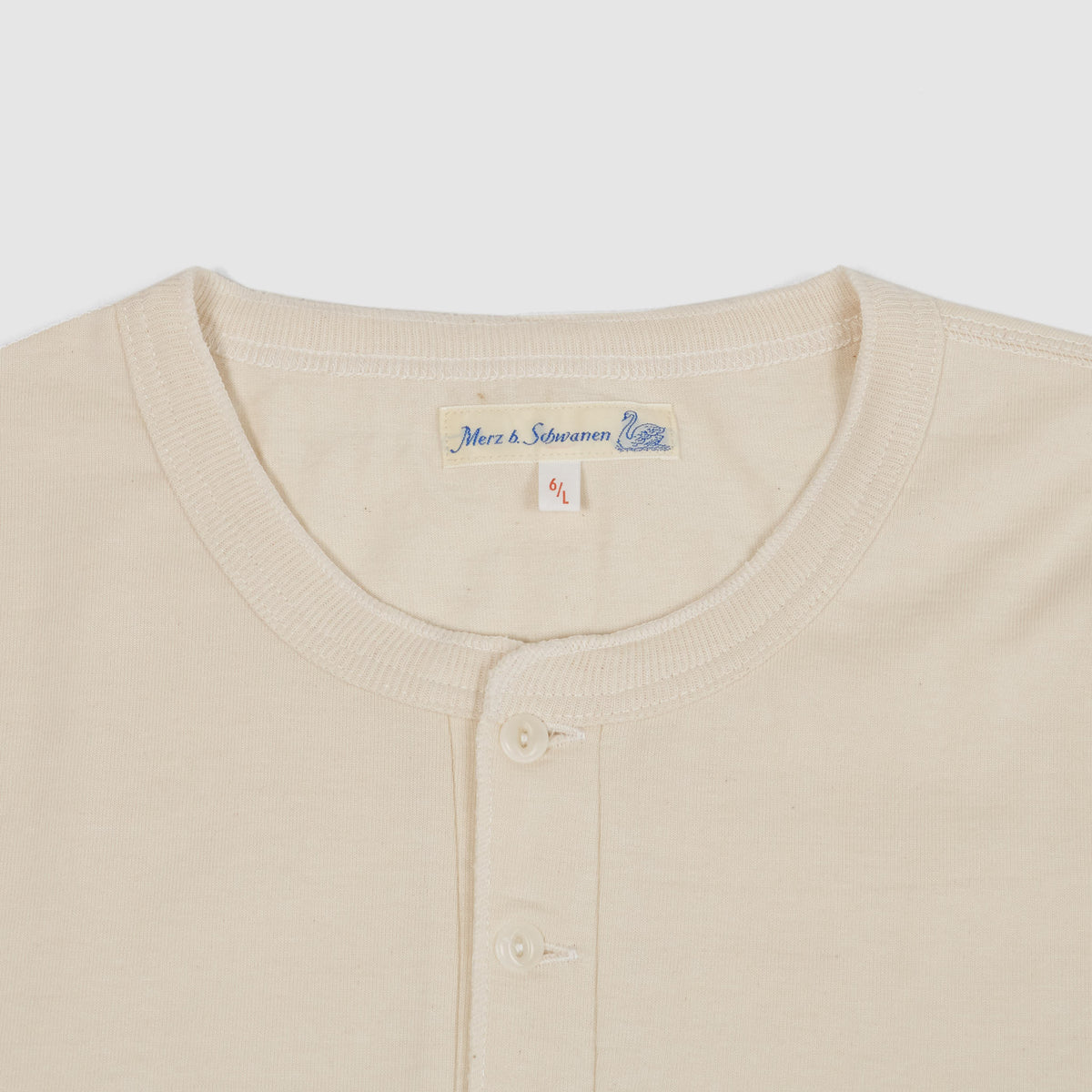 Merz b.Schwanen Loop Wheeler Short Sleeve Henley T-Shirt Nature