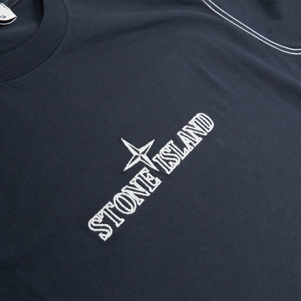 Stone Island Embroidered Image Crew Neck T-Shirt