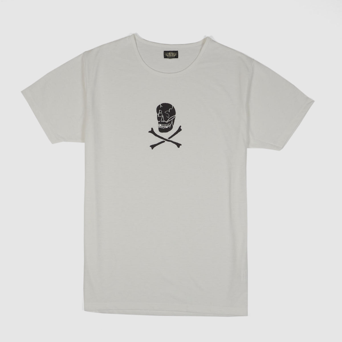 Black Sign Ritual Skull Crew Neck Lightweight T-Shirt