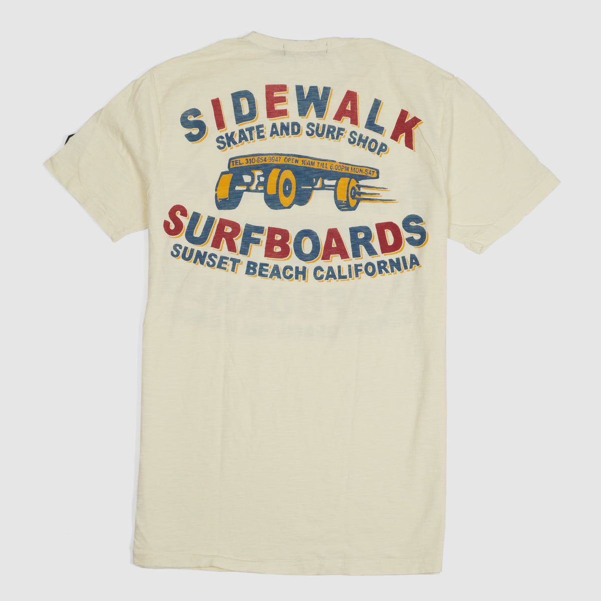 Johnson Motors Inc. Surfer Skate Shop Crew Neck T-Shirts