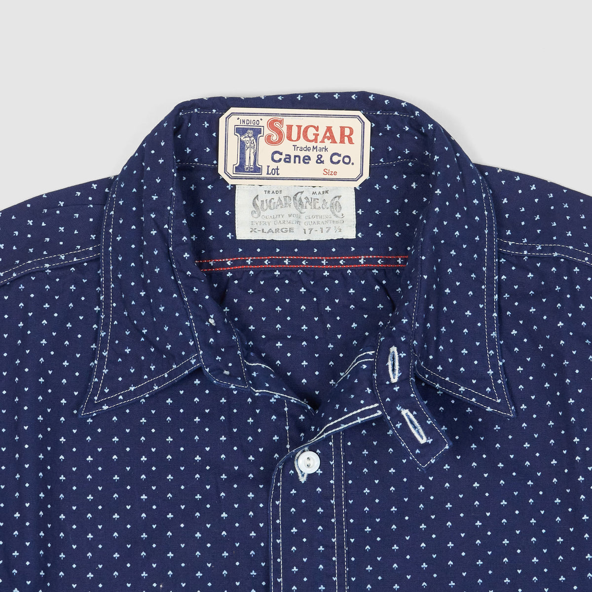 Sugar Cane Indigo Dyed Gambler Work Shirt