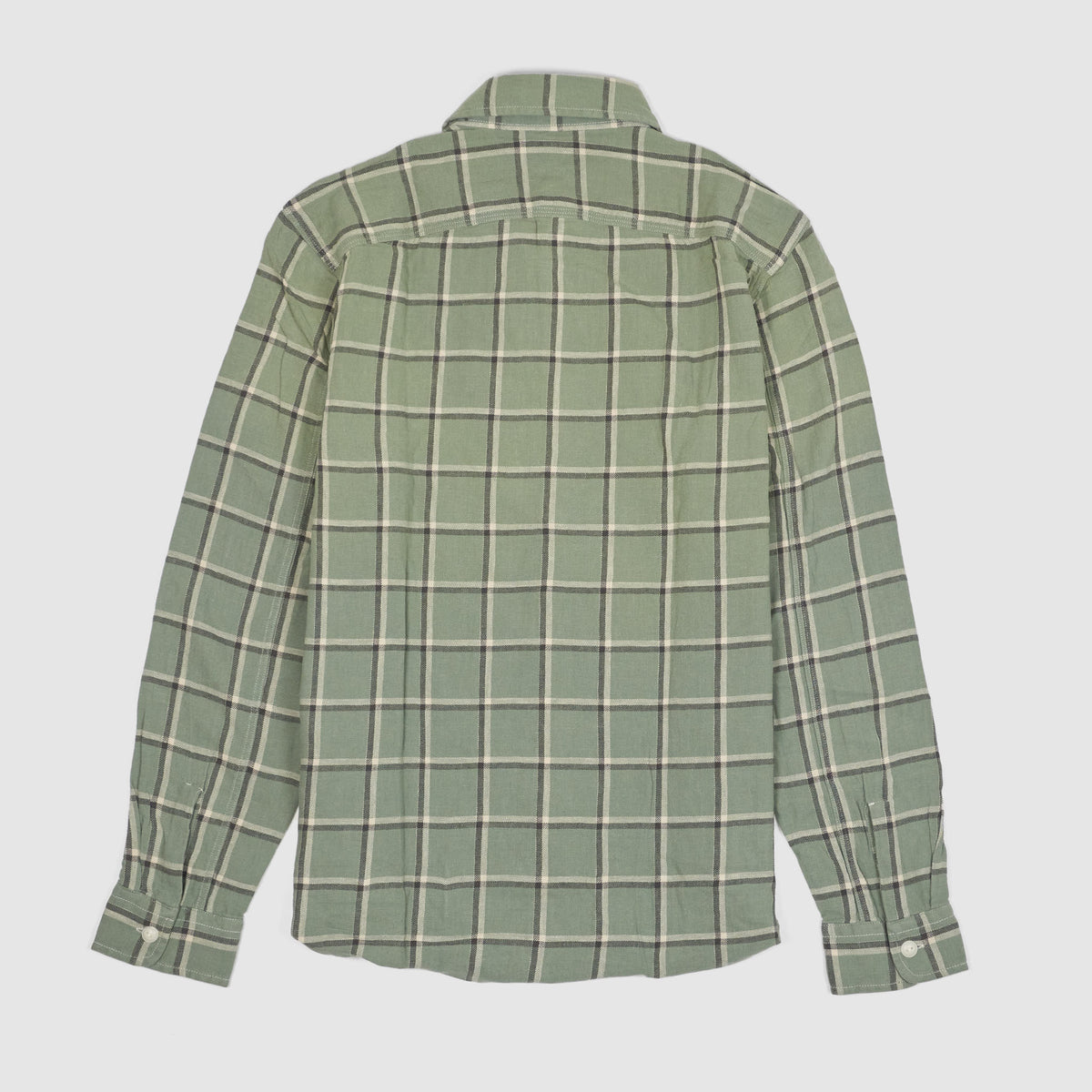 Double RL Checked Light Soft Twill Work Shirt Light Green