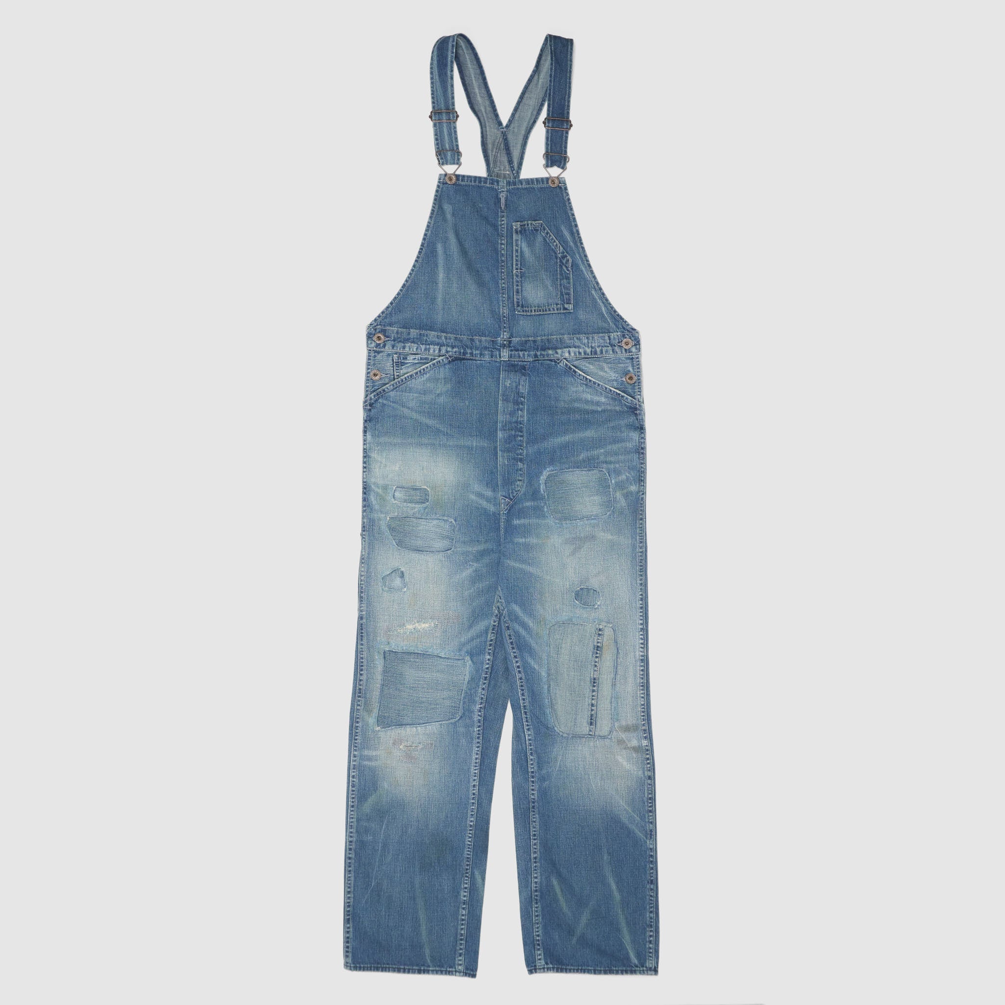 Double RL Repaired Indigo Denim Overall - DeeCee style