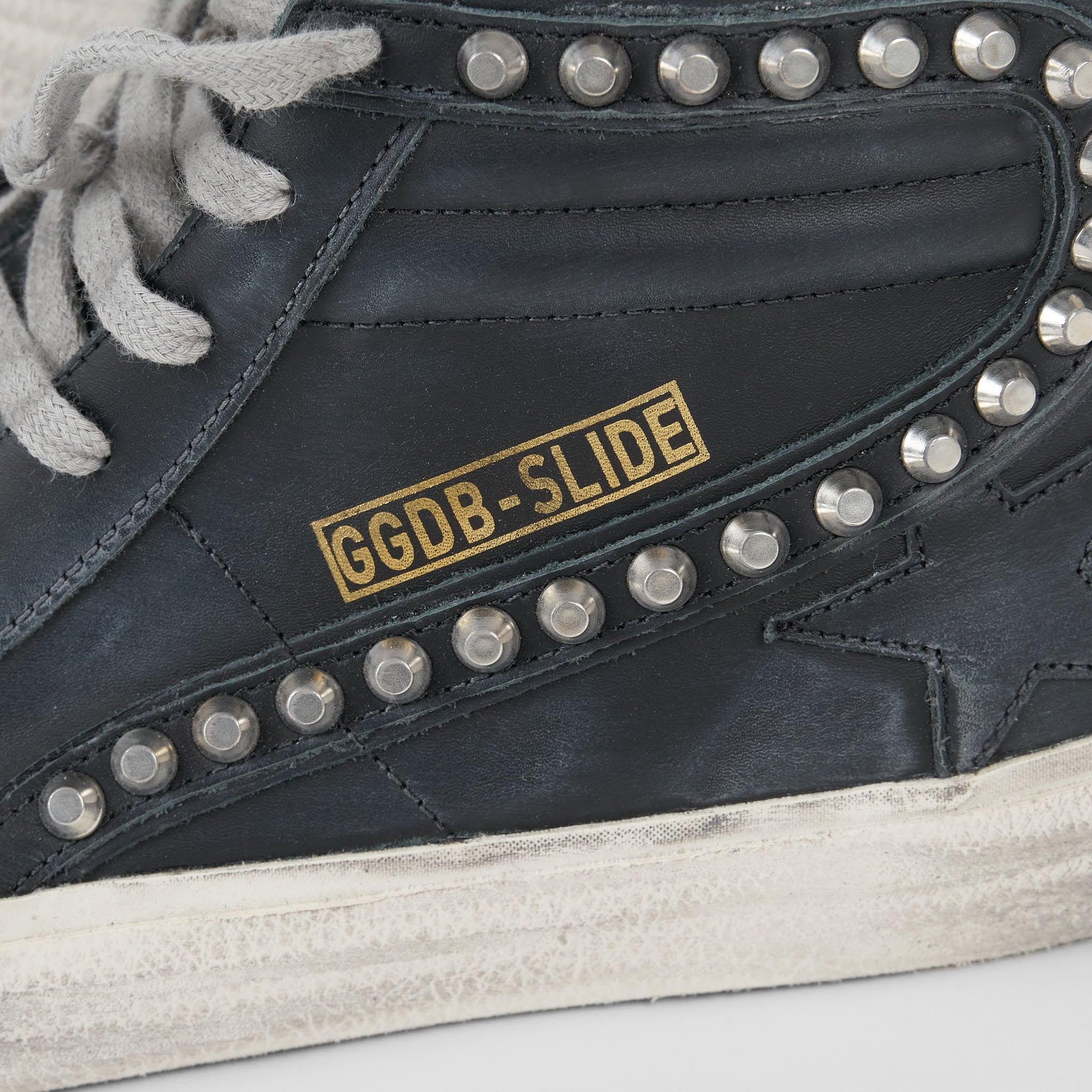 Golden Goose High Black Slide With Studs Sneakers DeeCee style