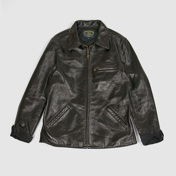 Double Helix Classic 1930's Black Overdyed Horse Leather Jacket ...