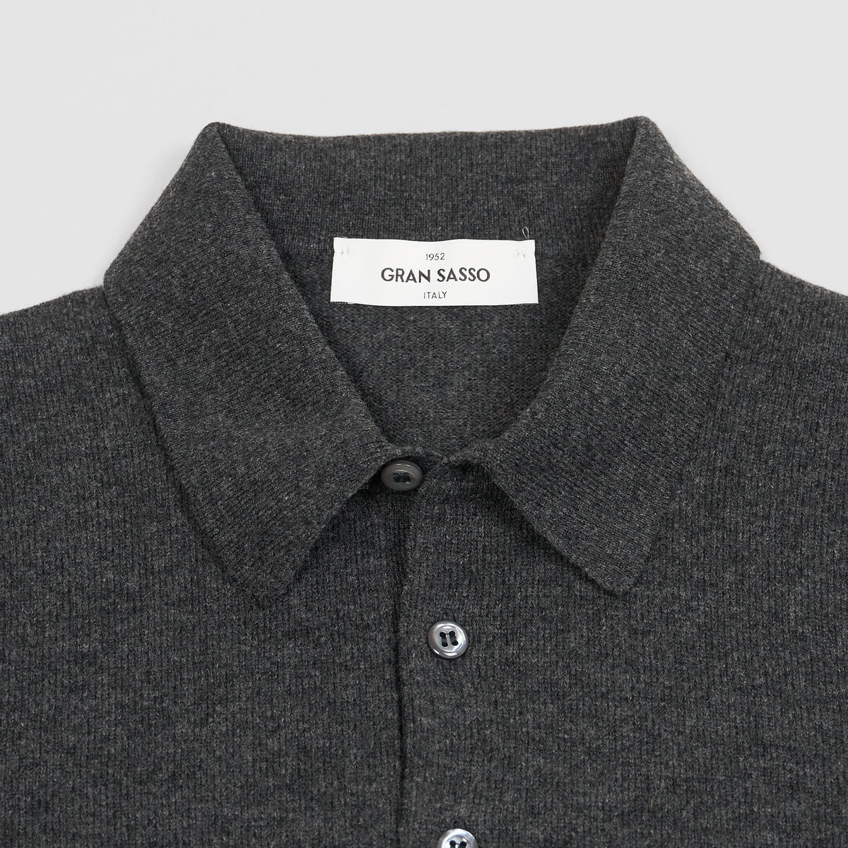 Gran Sasso Wool/ Cashmere  Long Sleeve Polo Shirt