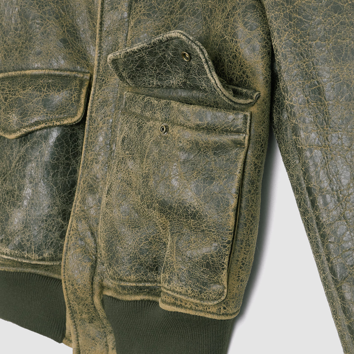 Salvatore Santoro Vintage Look Shearling Bomber Jacket
