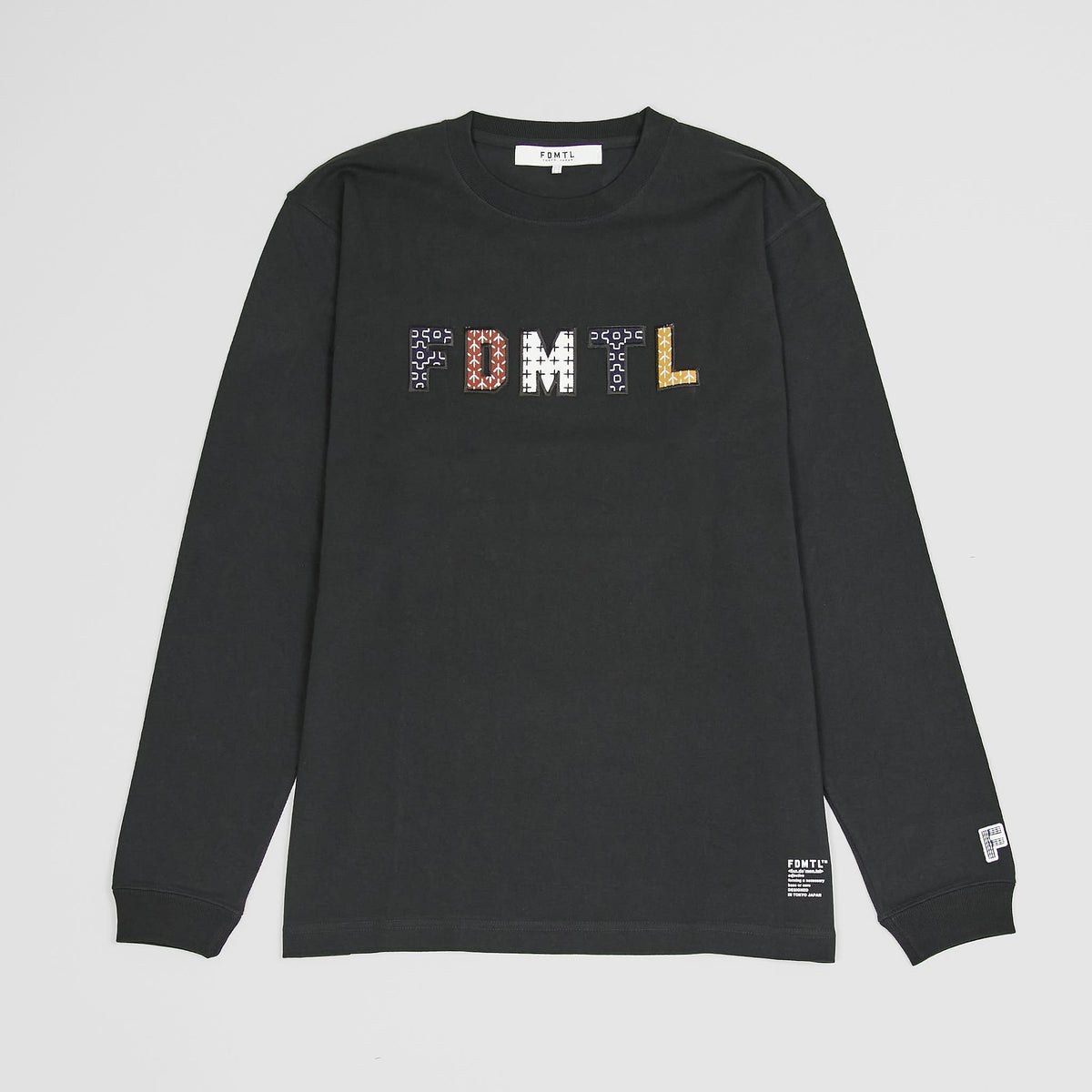 FDMTL Long Sleeve Sashiko-Logo Letters T-Shirts