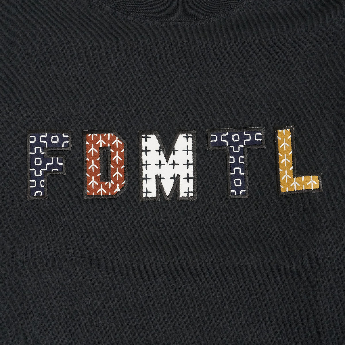 FDMTL Long Sleeve Sashiko-Logo Letters T-Shirts