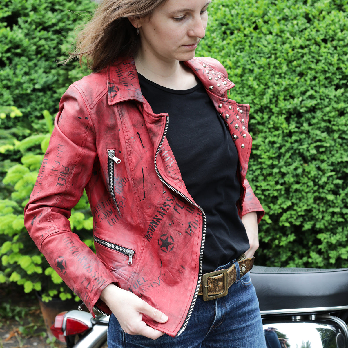 DeeCee style Ladies Soft Leather Perfecto Jacket