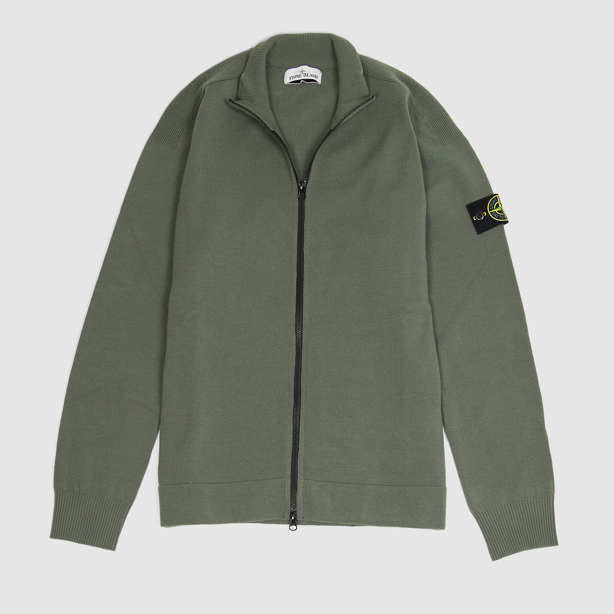 Stone Island Knitted Full-Zip Turtleneck Cardigan - DeeCee style