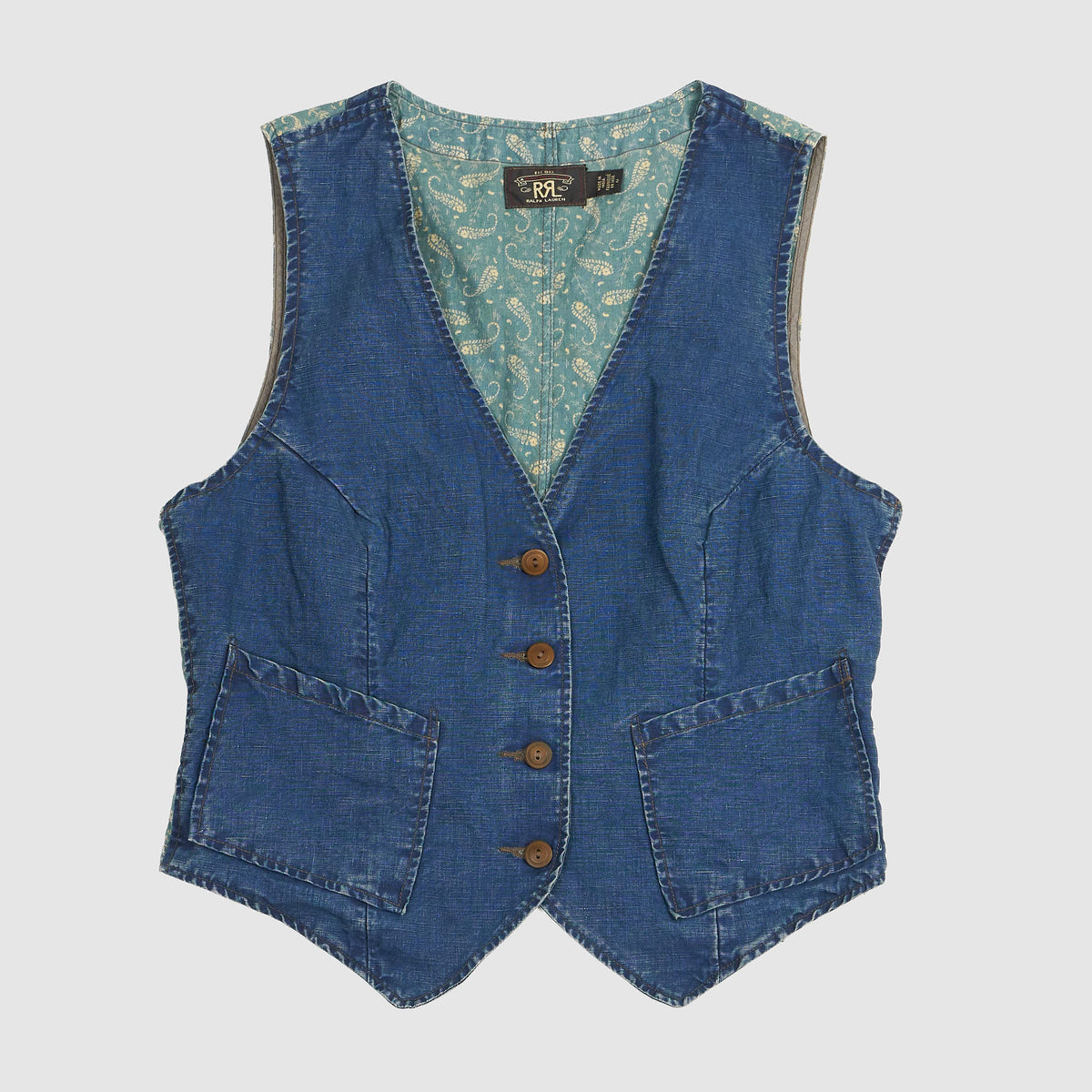 Double RL Ladies Indigo Dyed Vest