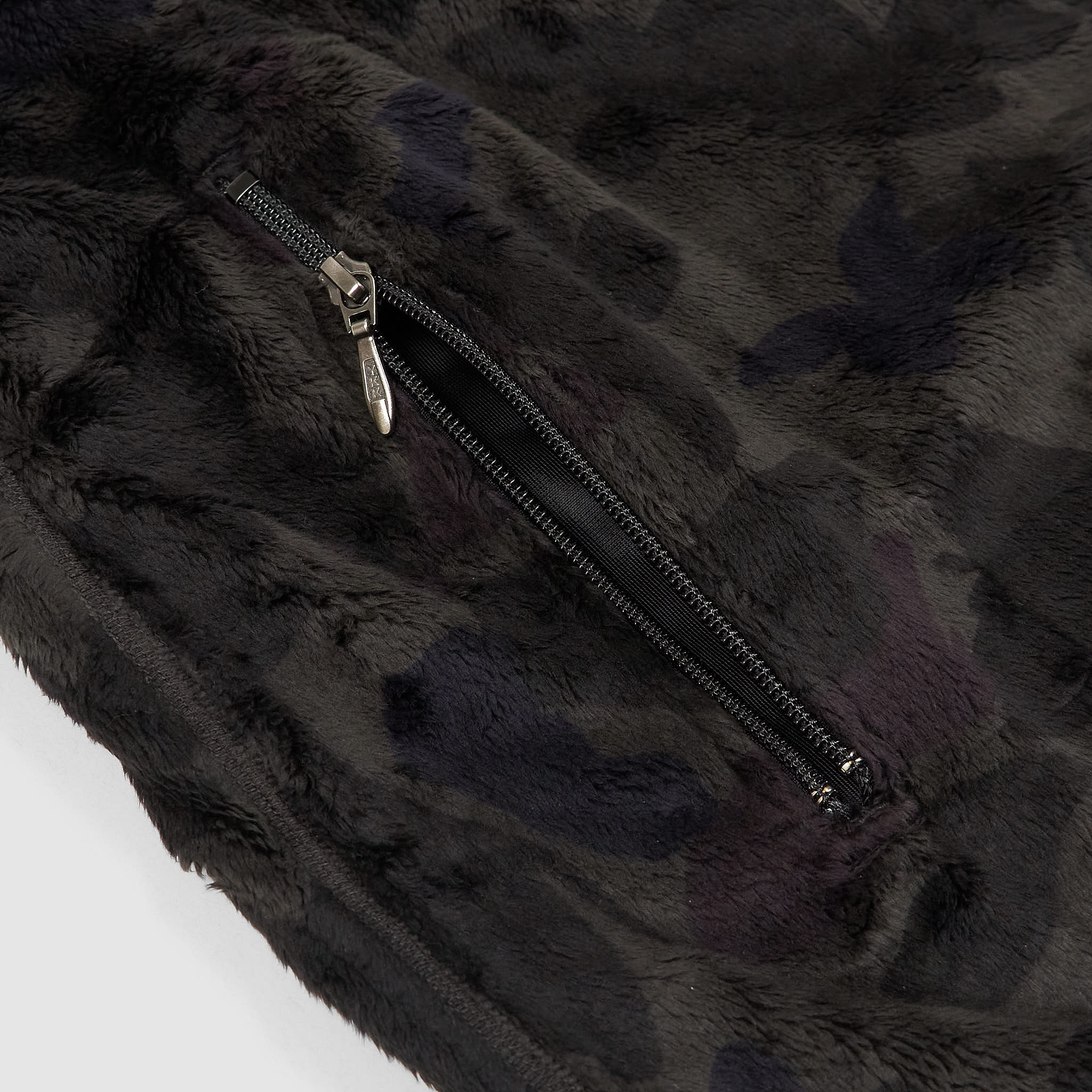 Needles Japan Full Zip Micro Fur Fleece Charcoal Jacket - DeeCee style