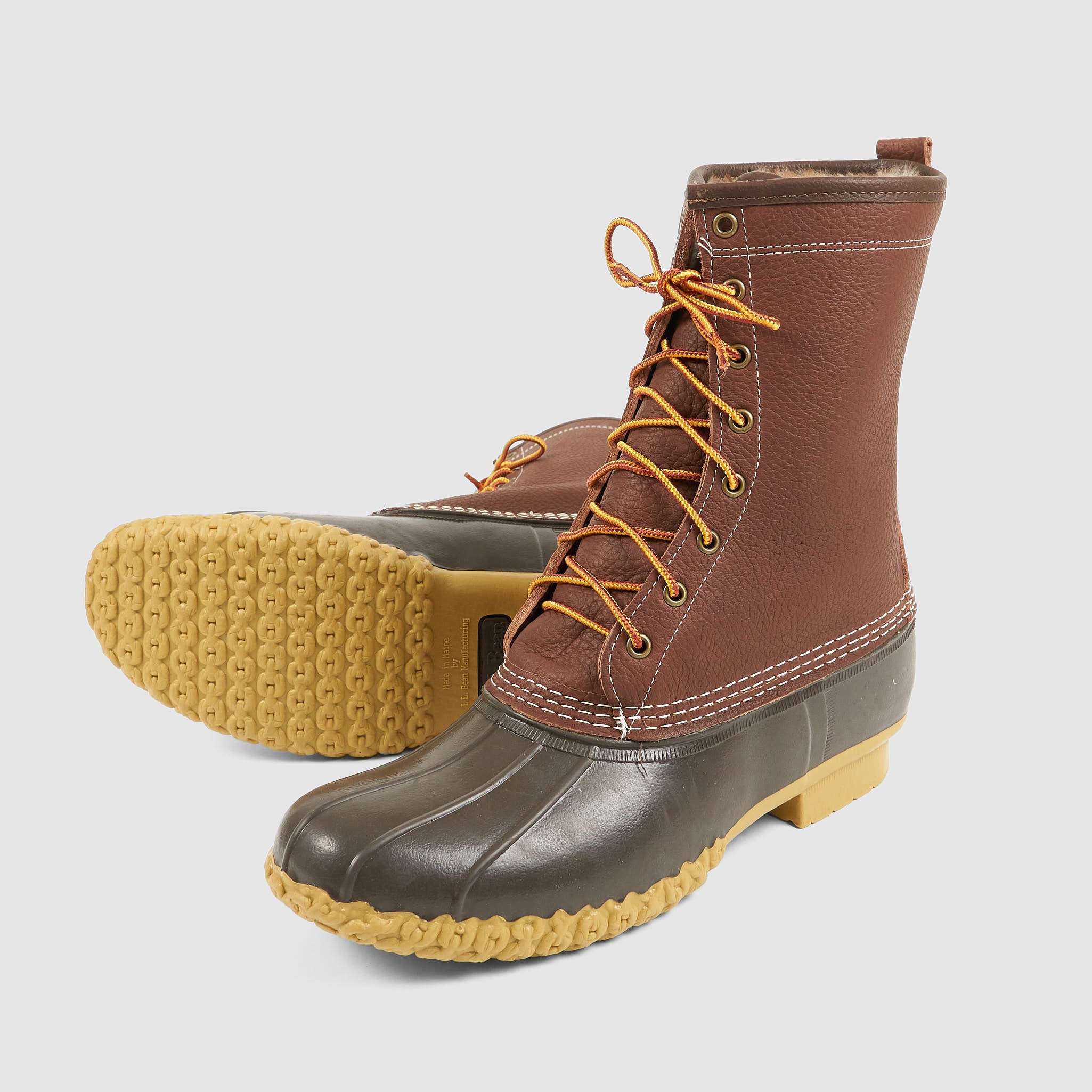 Ll bean shearling sale duck boots