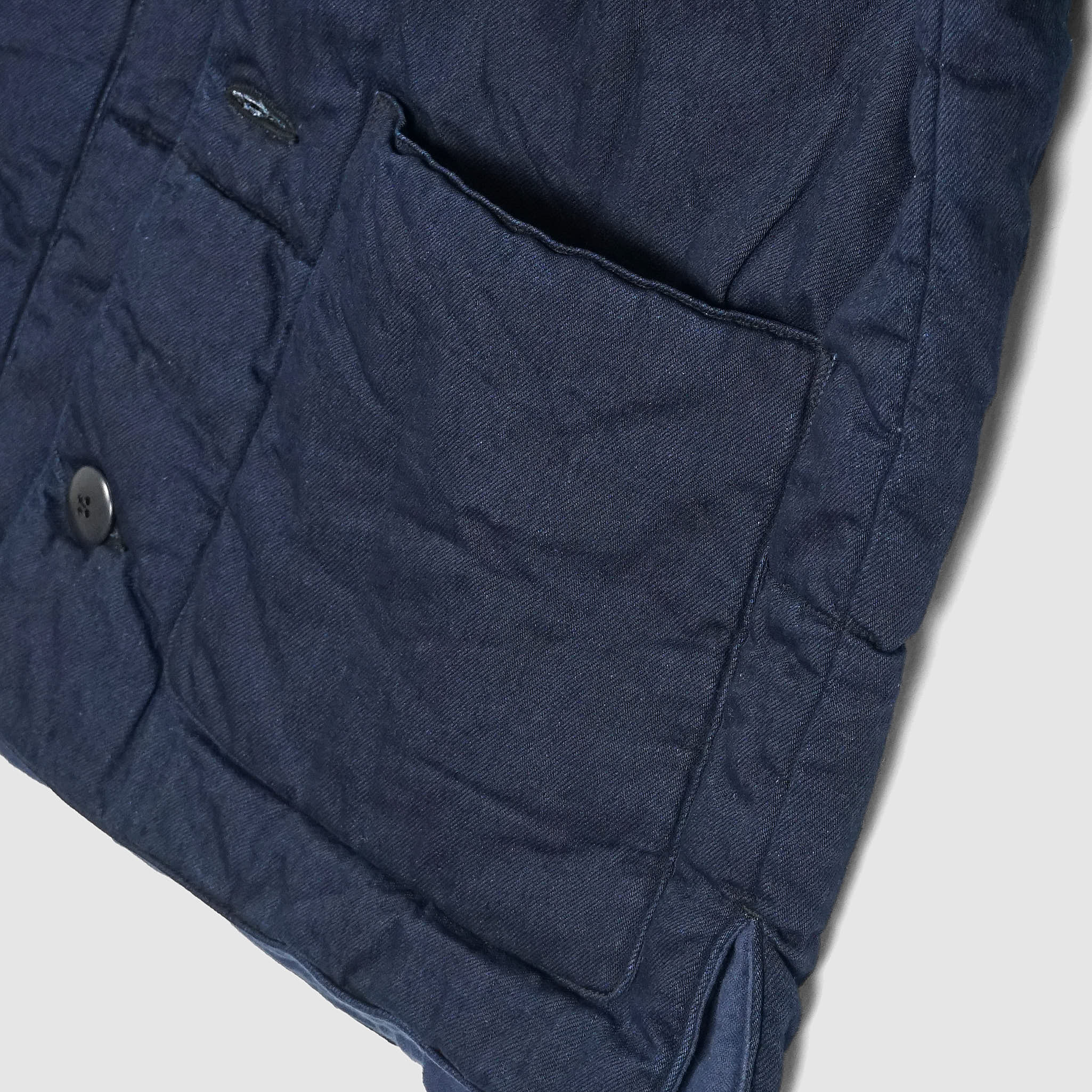 Kapital 8 oz. Indigo x Indigo Denim Quilt Work Jacket - DeeCee style