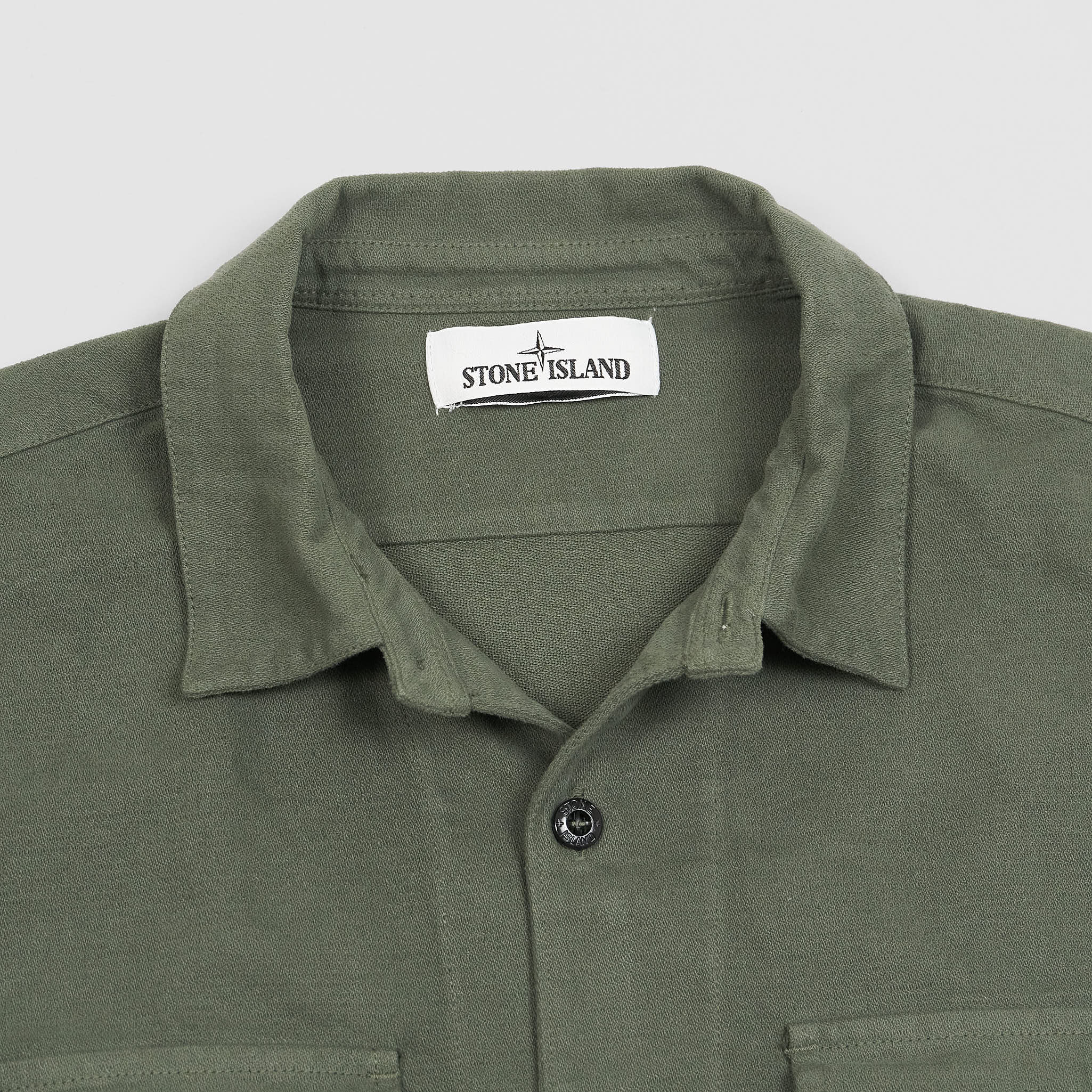 Khaki green clearance stone island overshirt