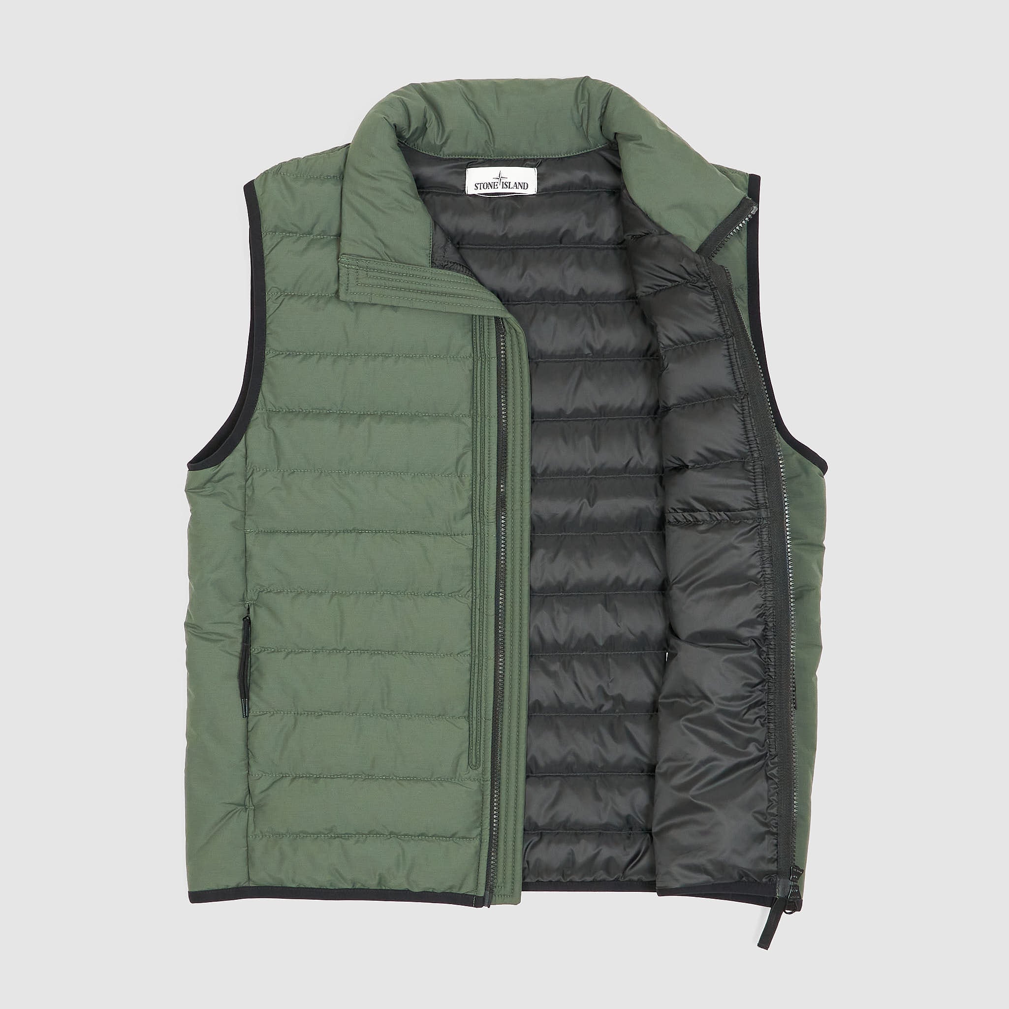 Stone Island Modern High Zip Down Quilted Vest DeeCee style