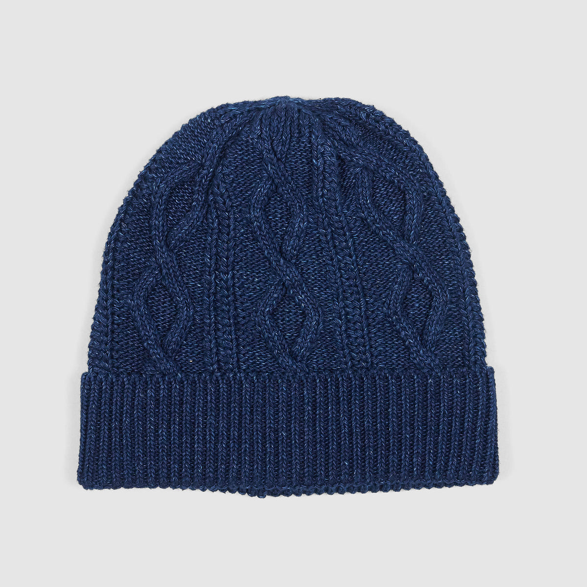 Anonymous Ism Cable Knitted Beanie Dark Indigo