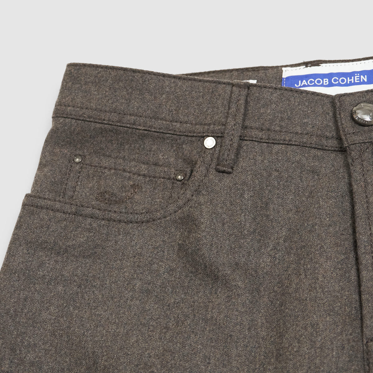 Jacob Cohen 5 Pocket Slim Fit Wool Blend Jeans