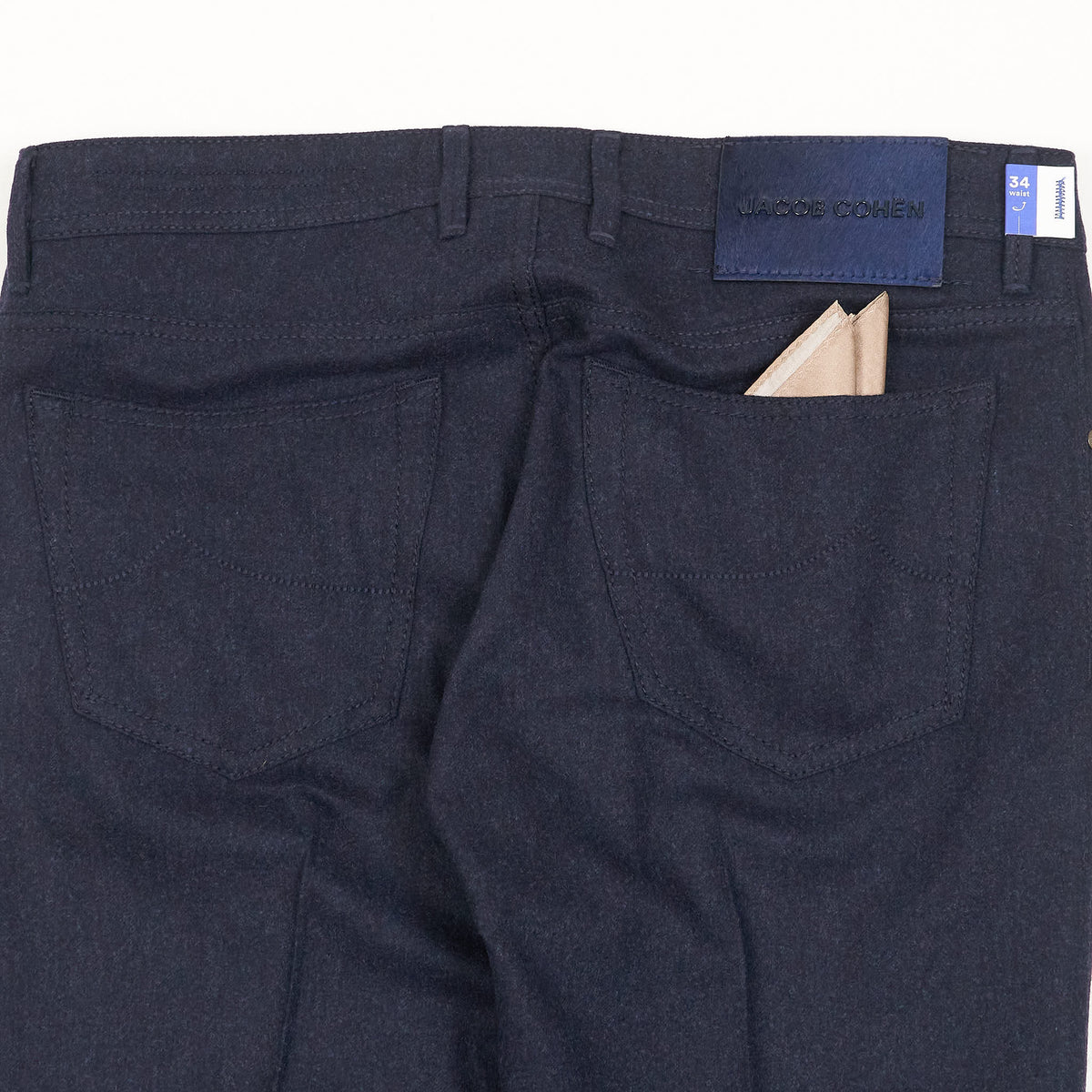 Jacob Cohen 5 Pocket Slim Fit Wool Blend Jeans
