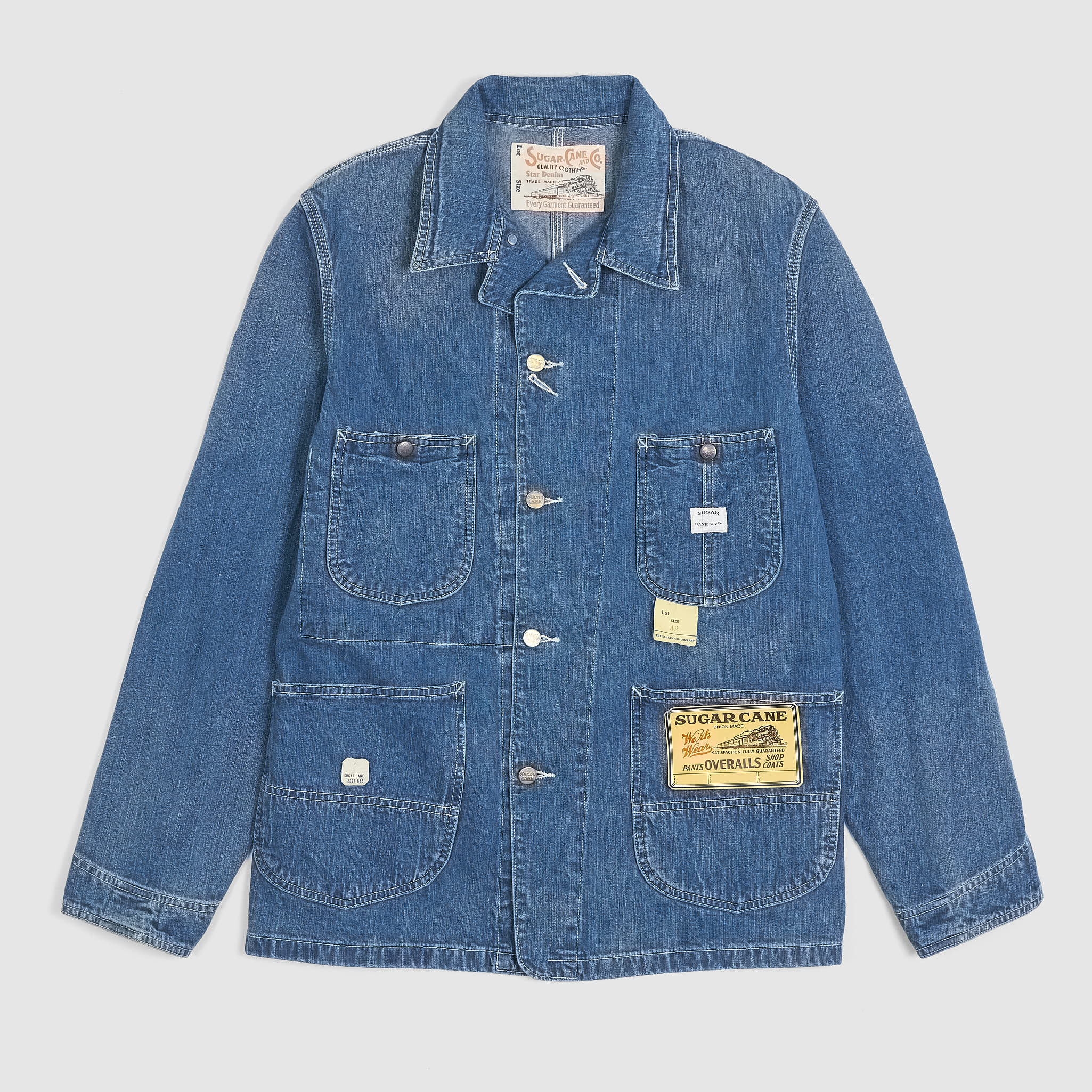 Sugar Cane Model Aged Washed Work Coat - DeeCee style