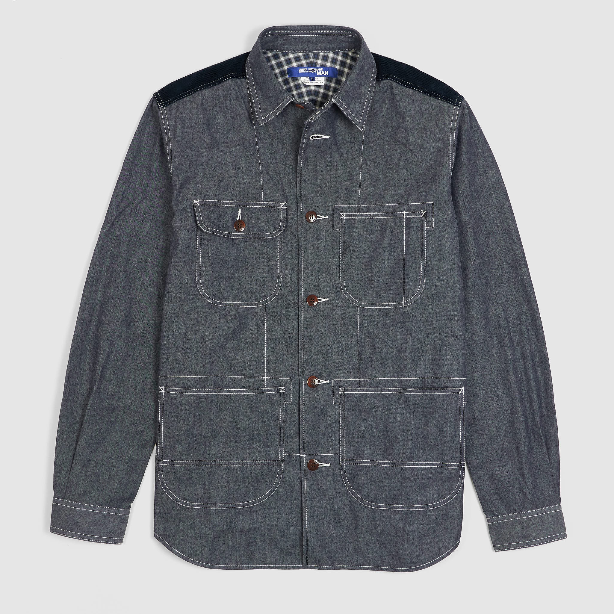 Junya Watanabe Man 4-Pocket Plaid Work Jacket - DeeCee style