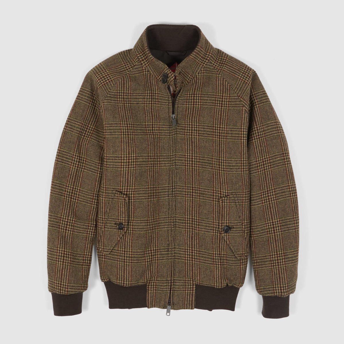 Baracuta G9 Glen Plaid Wool Harrington Jacket