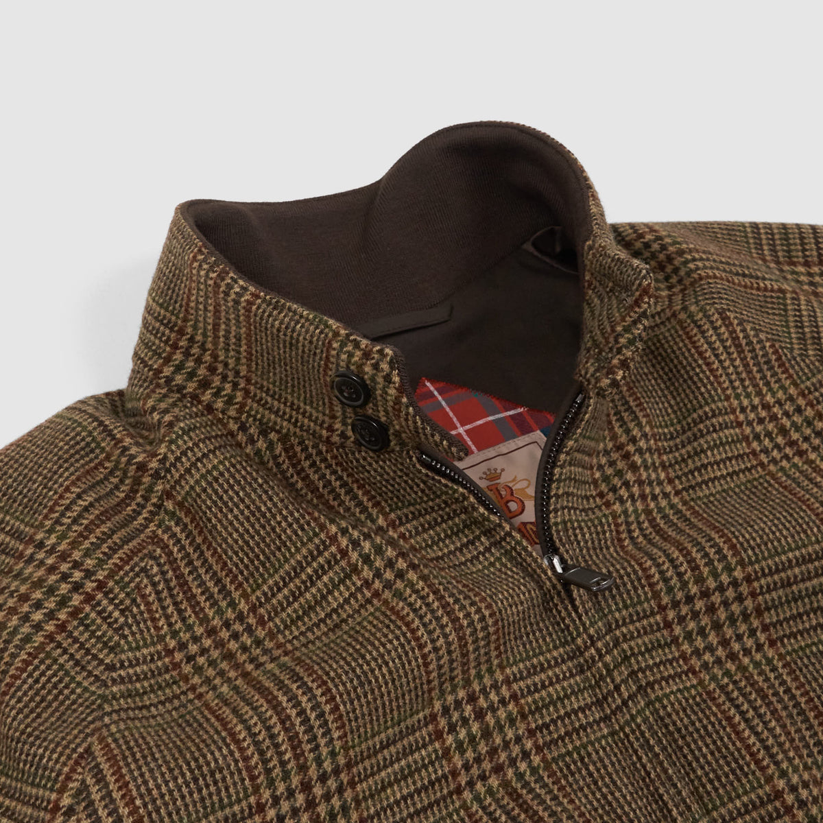 Baracuta G9 Glen Plaid Wool Harrington Jacket