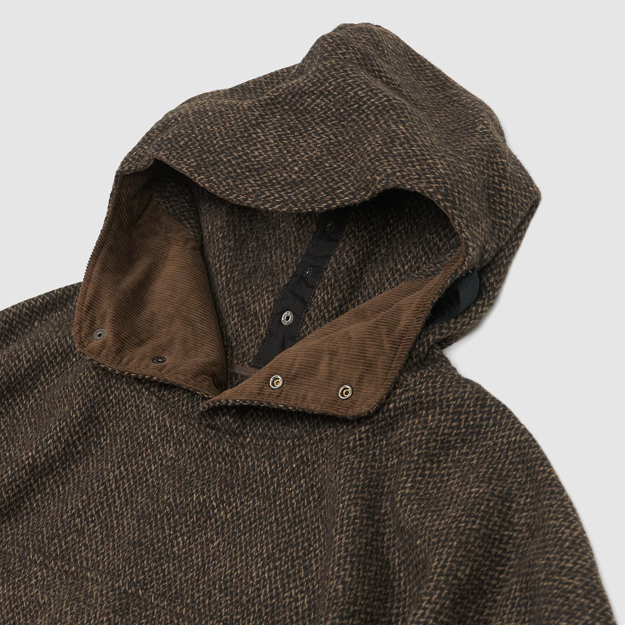 Engineered Garments Tweed Blend Hooded Poncho - DeeCee style