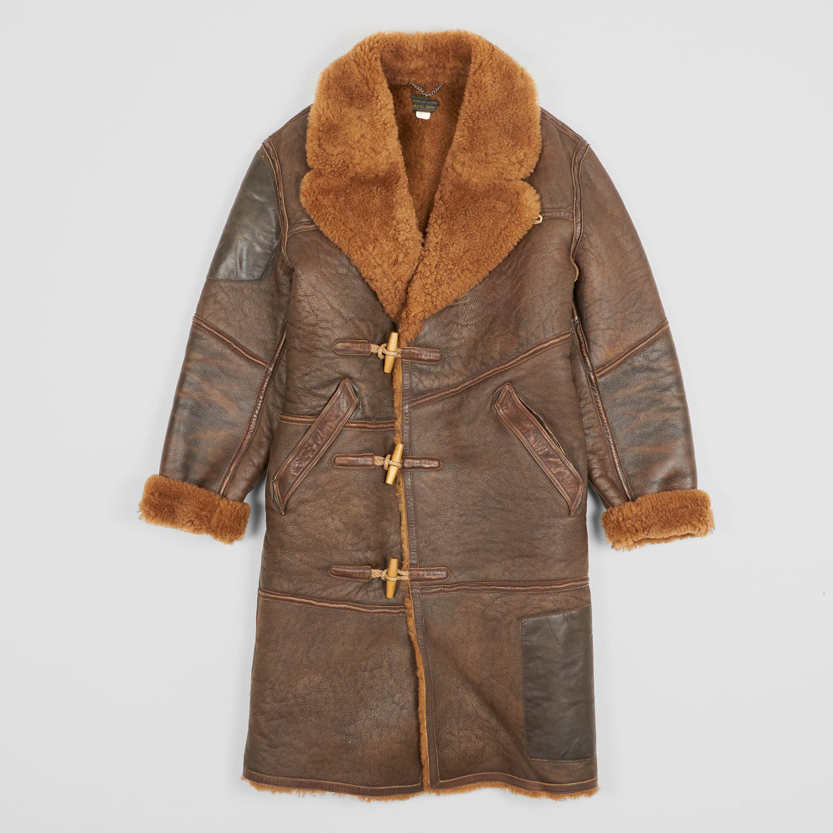 Double RL Leather Shearling Coat