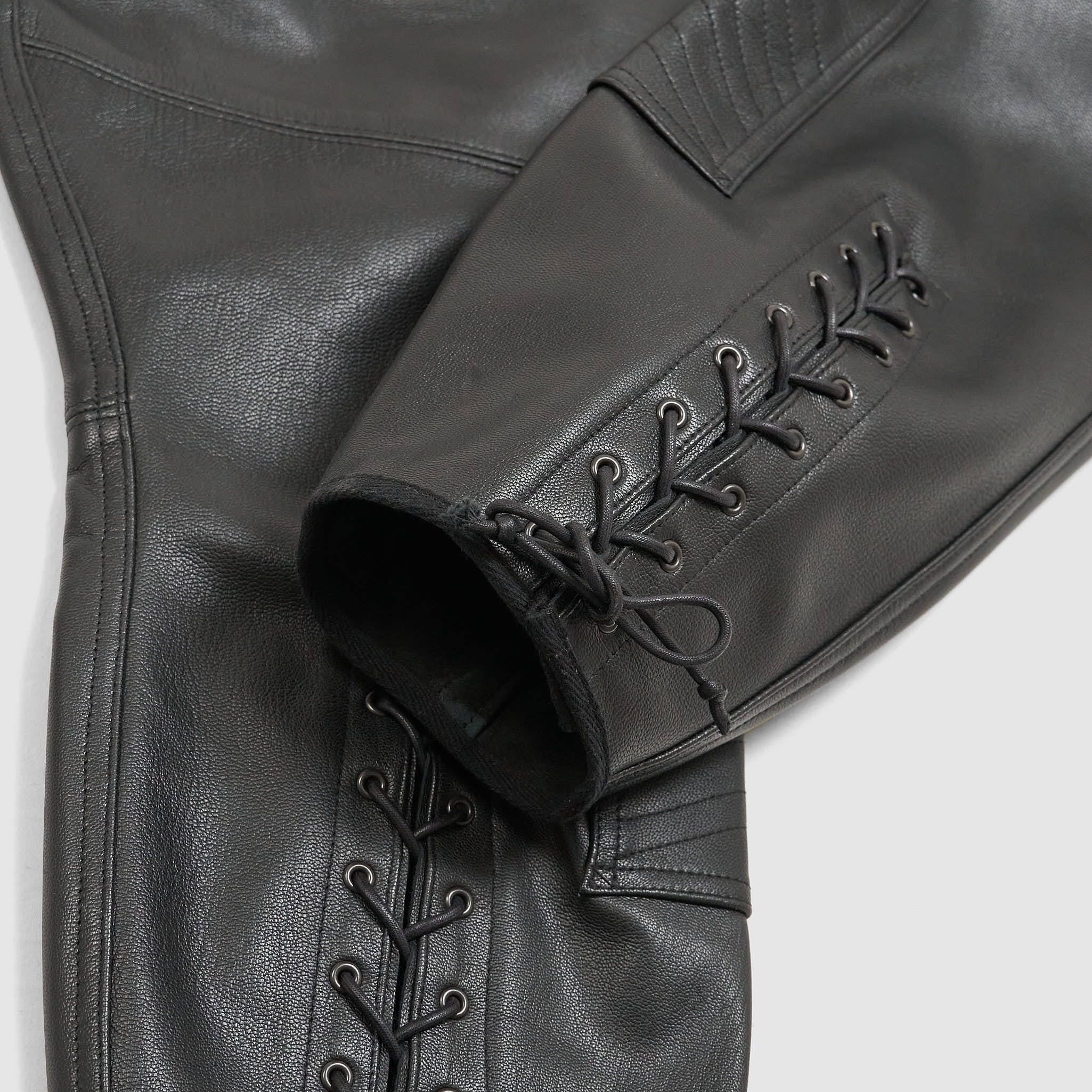 Black Sign Oiled Leather Sheriff Breeches - DeeCee style