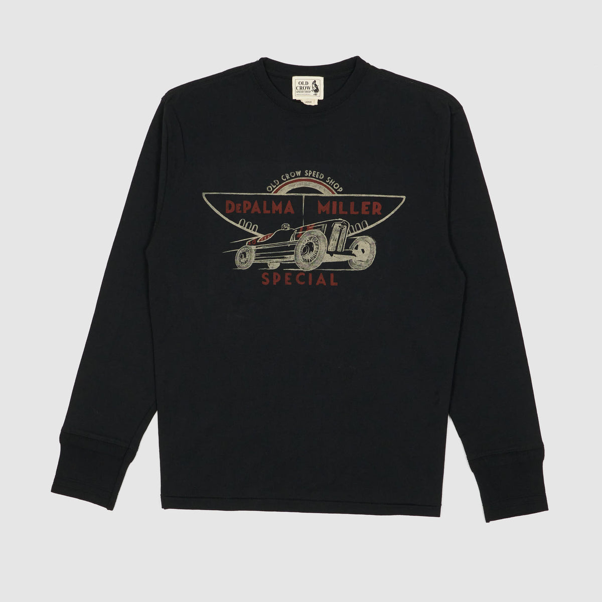 Old Crow Speed Shop by Glad Hand &amp; Co. Crew Neck Long Sleeve T-Shirt